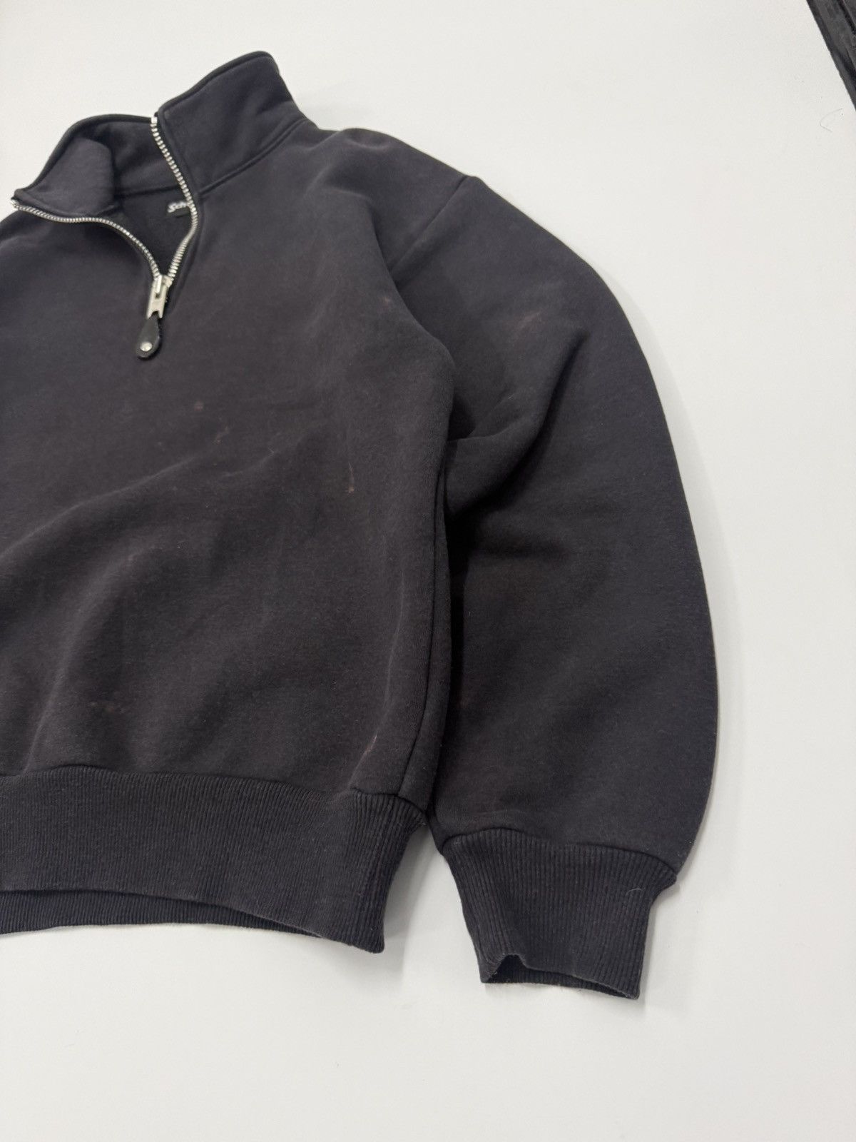 Schott 🔥 SCHOTT N.Y.C Quarter Zip military Distressed Sweatshirt Size US M / EU 48-50 / 2 - 2 Thumbnail