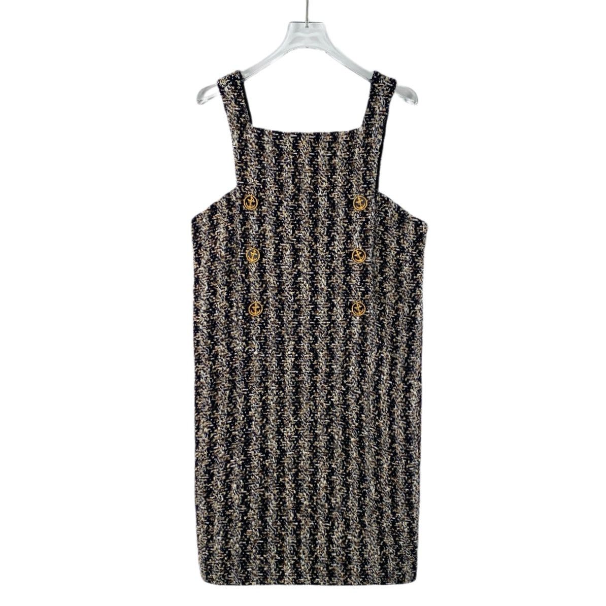 Louis Vuitton Louis Vuitton Logo Wool Sleeveless Woven Tweed Dress K26WX Size S / US 4 / IT 40 - 1 Thumbnail