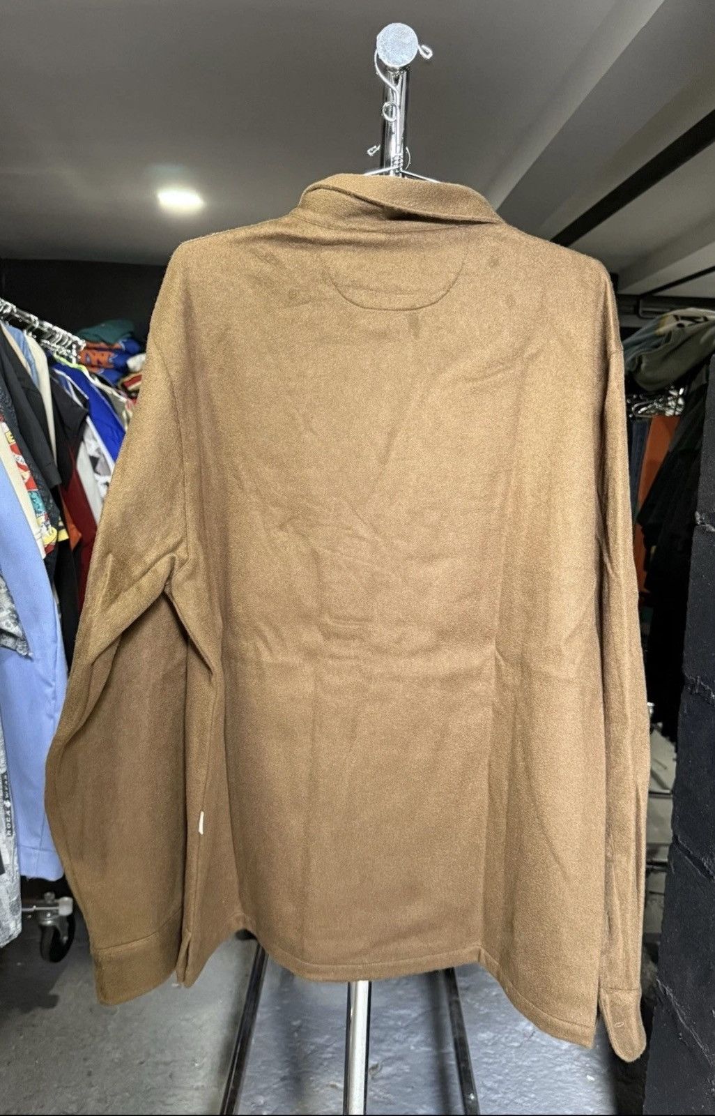 Aime Leon Dore Aime Leon Dore Wool Cashmere Button Up Shirt Brown Mens XL Size US XL / EU 56 / 4 - 6 Thumbnail