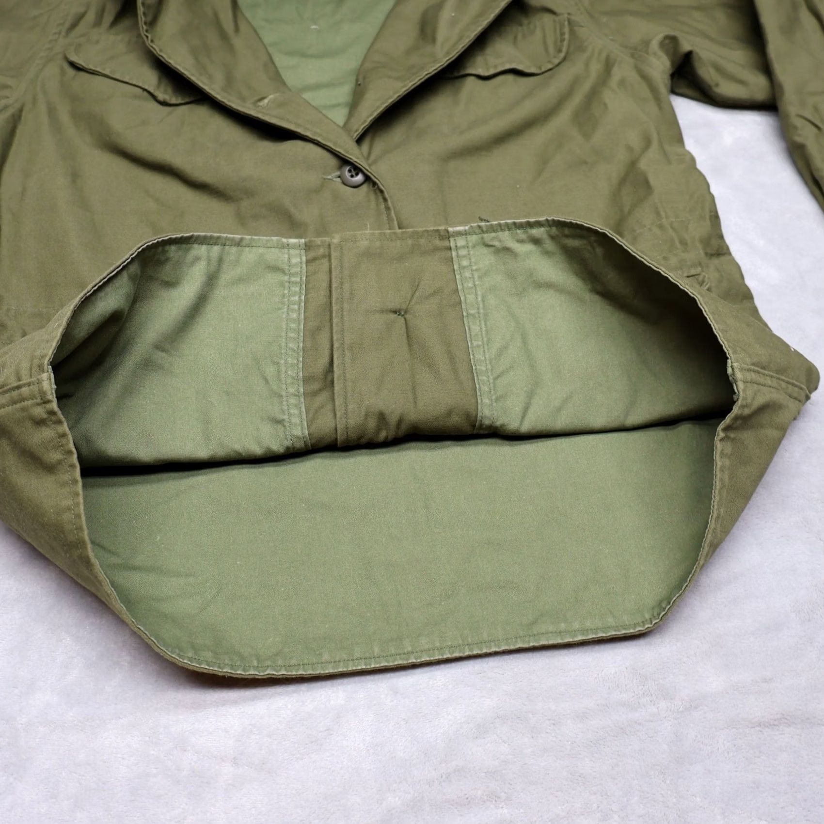 Vintage Military Jacket Canvas Green Mens Small Utility Rugged Work Size US S / EU 44-46 / 1 - 6 Thumbnail