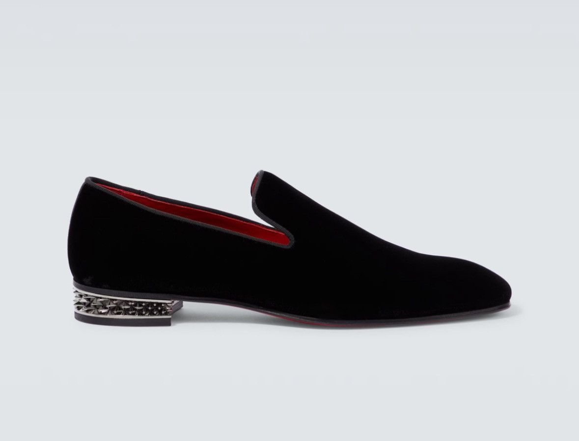 o1s1wg110924 Velvet Rock Heel Shoes in Black