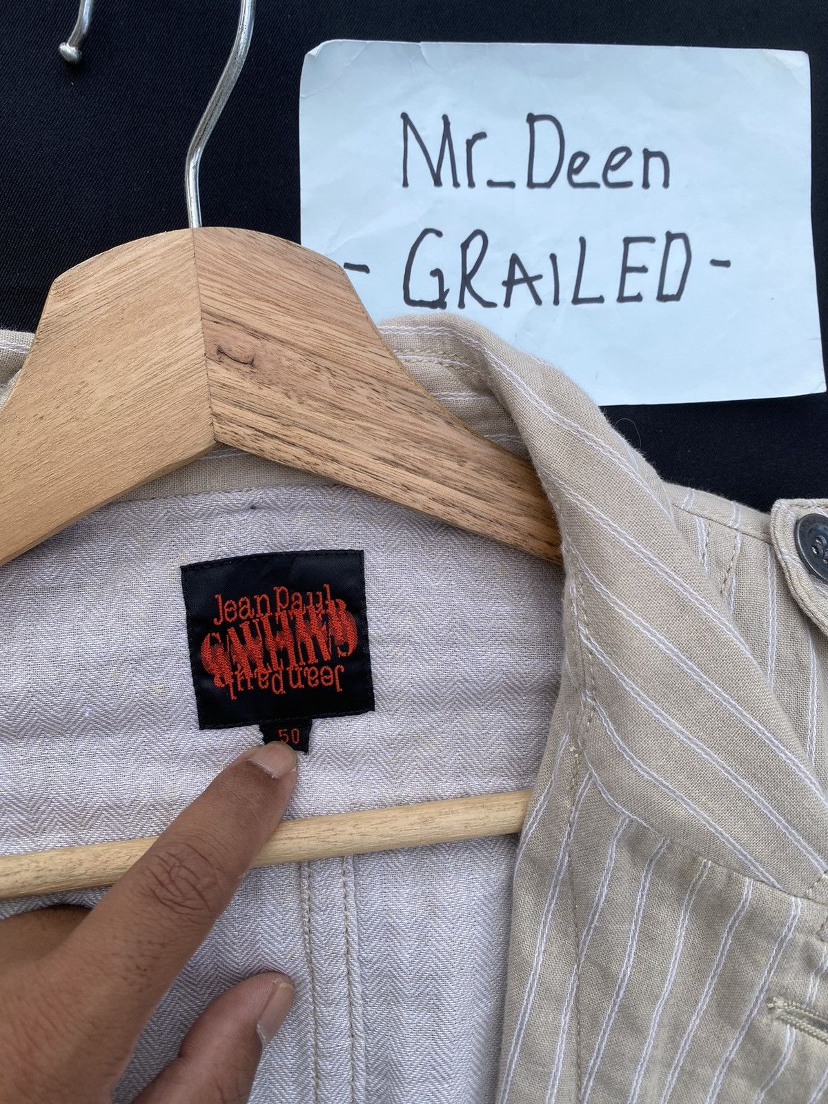 Jean Paul Gaultier Rare Vintage Jean Paul Gaultier JPG Stripes Cotton Jacket Size US M / EU 48-50 / 2 - 9 Thumbnail