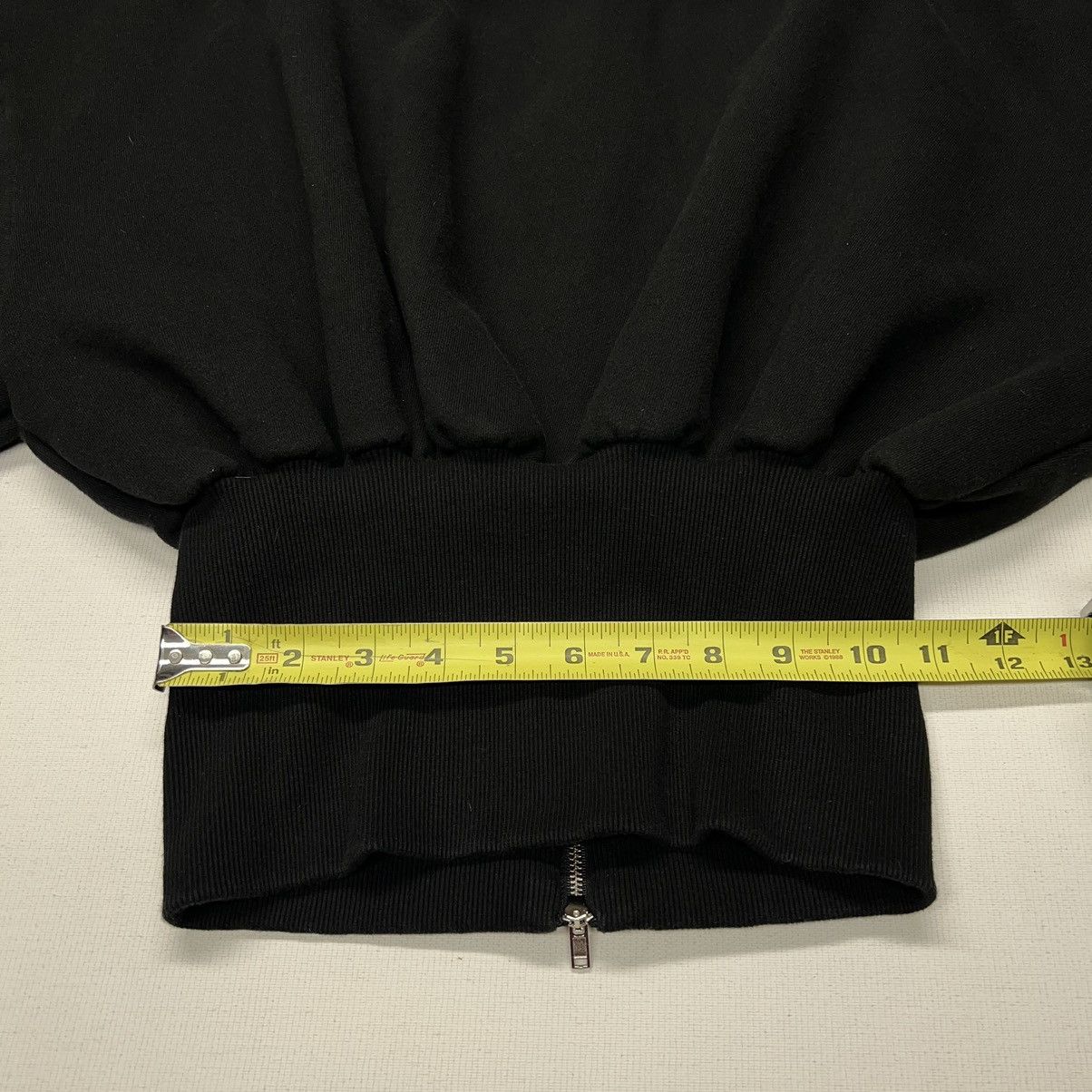 Other Laurent Sweater Black Cropped Zip Baggy Sweatshirt Designer Size S / US 4 / IT 40 - 15 Thumbnail