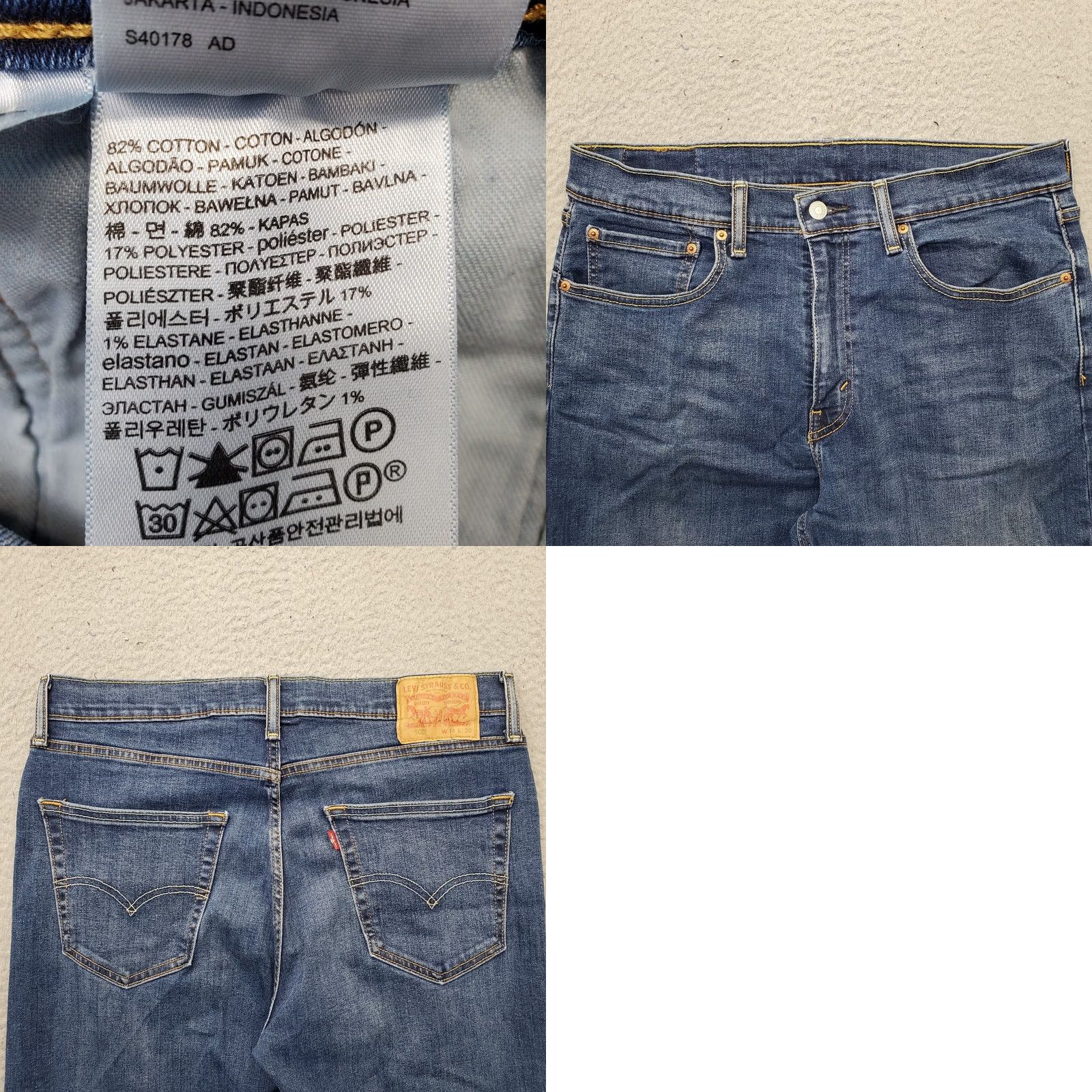 Levi's Levi's 505 Jeans Mens 34x30 Blue Denim Stretch Red Tab Straight Leg Streetwear Size US 34 / EU 50 - 8 Thumbnail