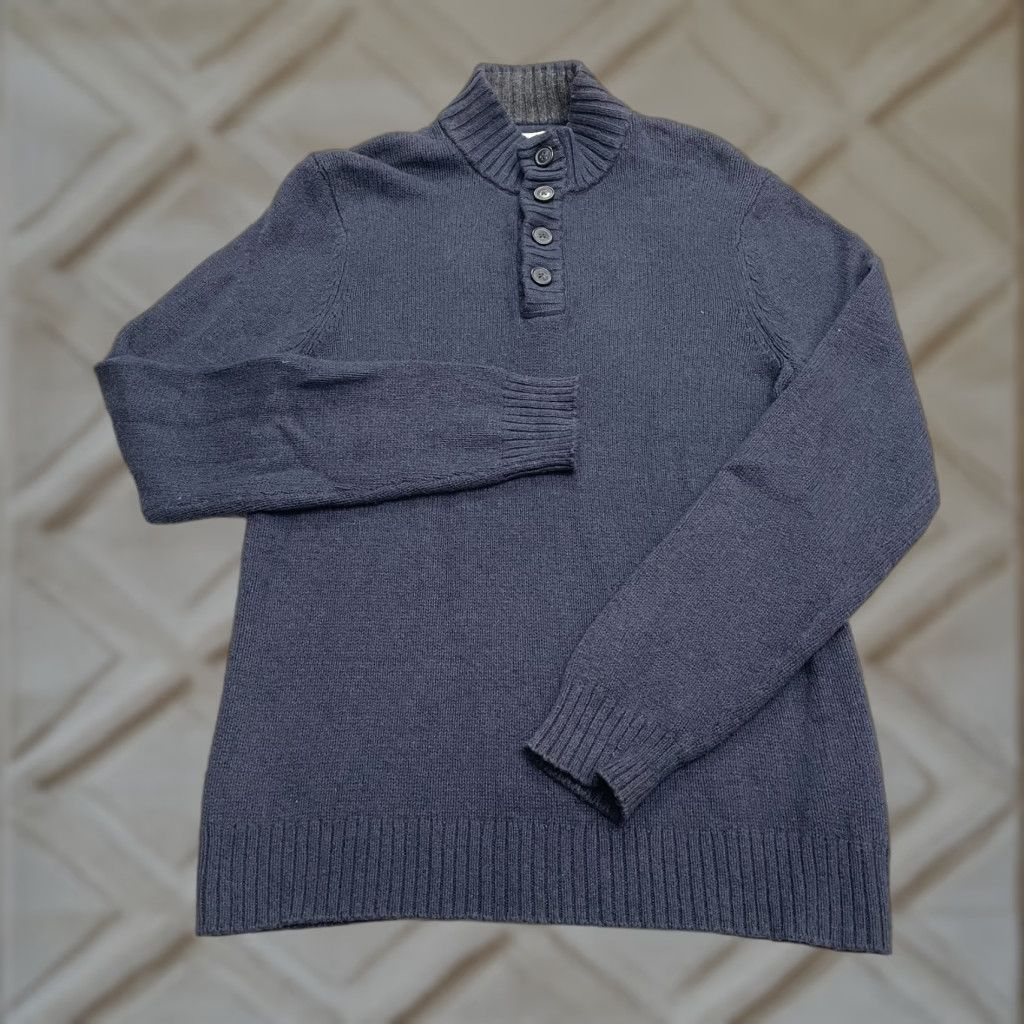 Old Navy Old Navy Sweater Mens Medium Navy 1/4 Zip Mock Neck Knit Pullover Size US M / EU 48-50 / 2 - 1 Thumbnail