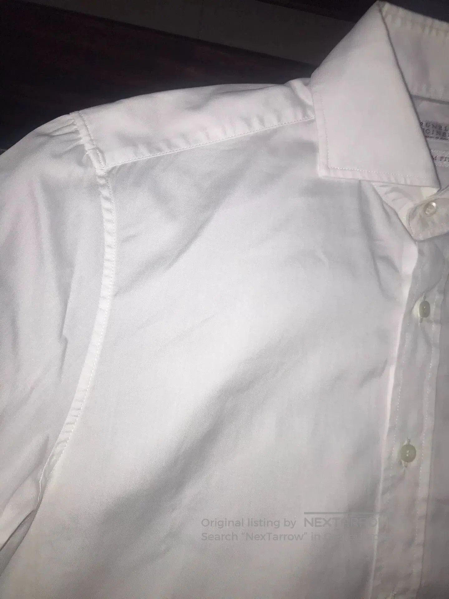 Brunello Cucinelli elegant white shirt with waterfall sleeves. Size S / US 4 / IT 40 - 7 Thumbnail