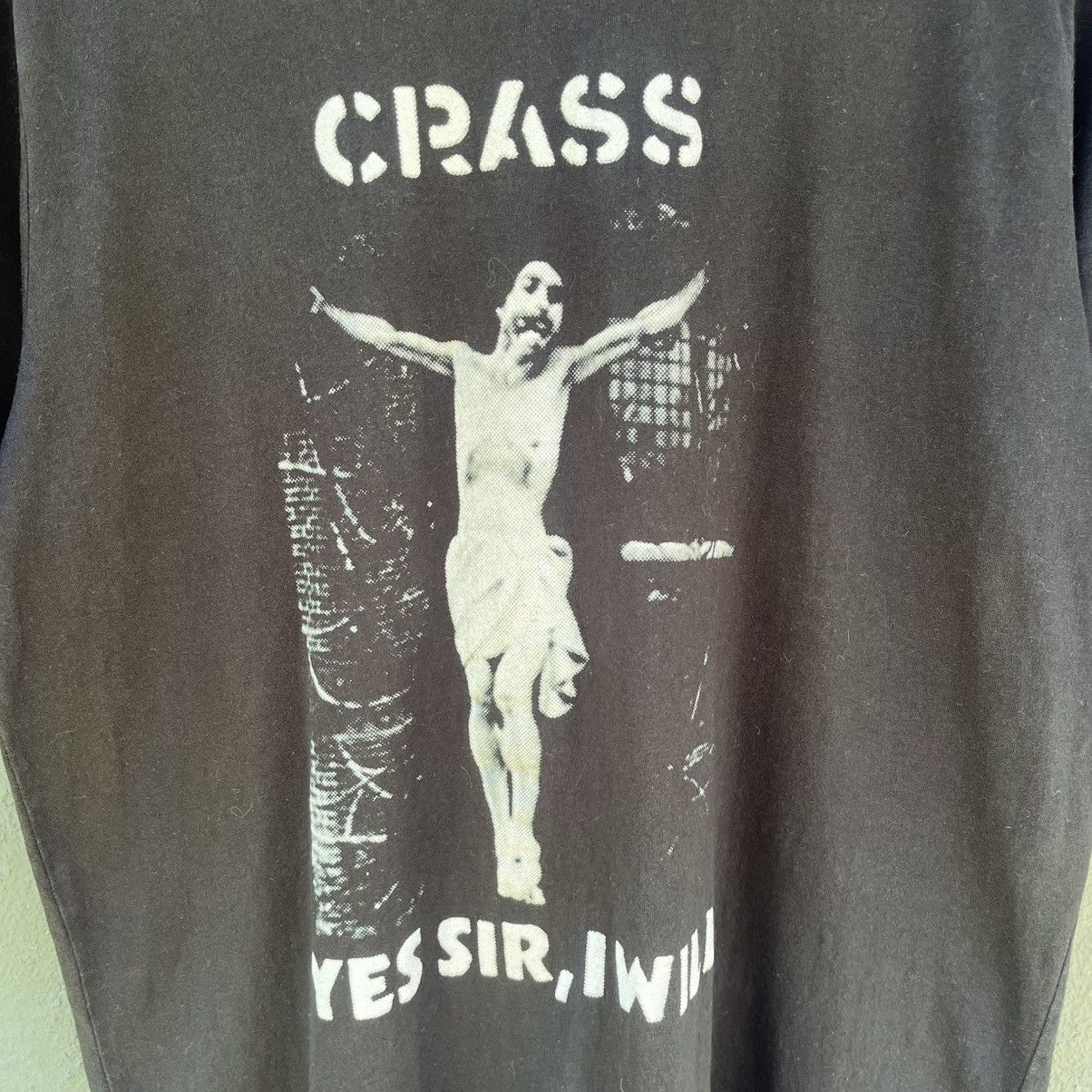 Band Tees Thrashed Faded Vintage Crass UK Band ERD GRUNGE Punk Tee Size US XL / EU 56 / 4 - 2 Thumbnail