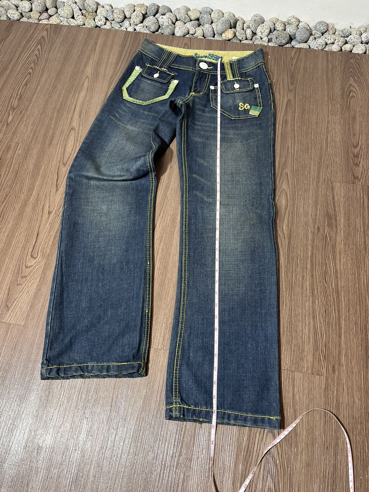 Blue Blue Japan × Hysteric Glamour × Japanese Brand Y2K Blue Moon Blue japan Surfing Back Embroidery denim Size US 28 / EU 44 - 17 Thumbnail