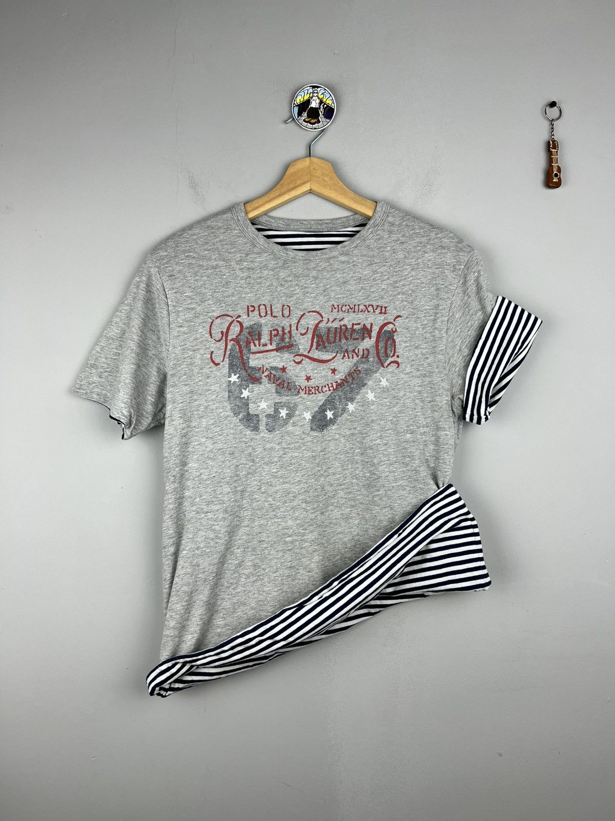 Polo Ralph Lauren Rare Polo Ralph Lauren Reversible T shirt Striped/ grey Size US S / EU 44-46 / 1 - 2 Thumbnail