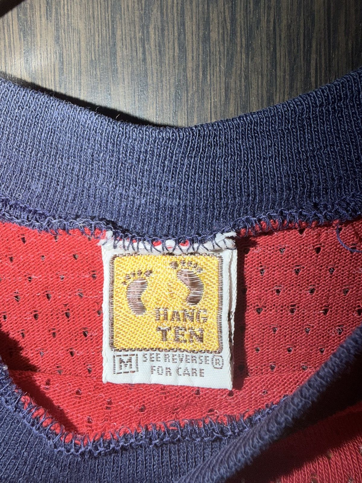 Hang Ten Vintage 70’s Hang Ten Striped Mesh Shirt Size US M / EU 48-50 / 2 - 6 Thumbnail