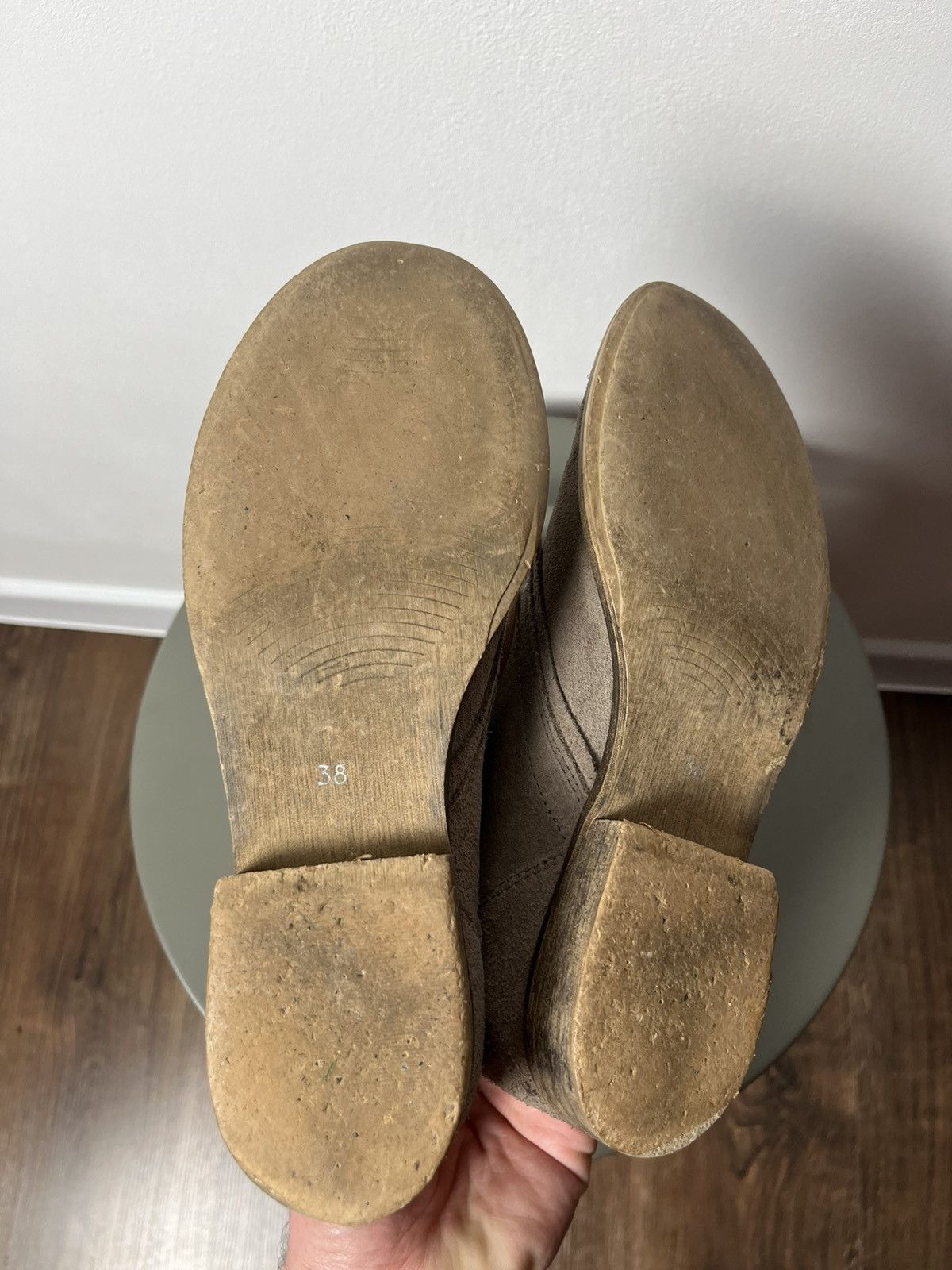 Japanese Brand × Vintage Avant-Garde Women’s Suede Ankle Boots in Minimalist Beige Size US 7 / IT 37 - 9 Thumbnail