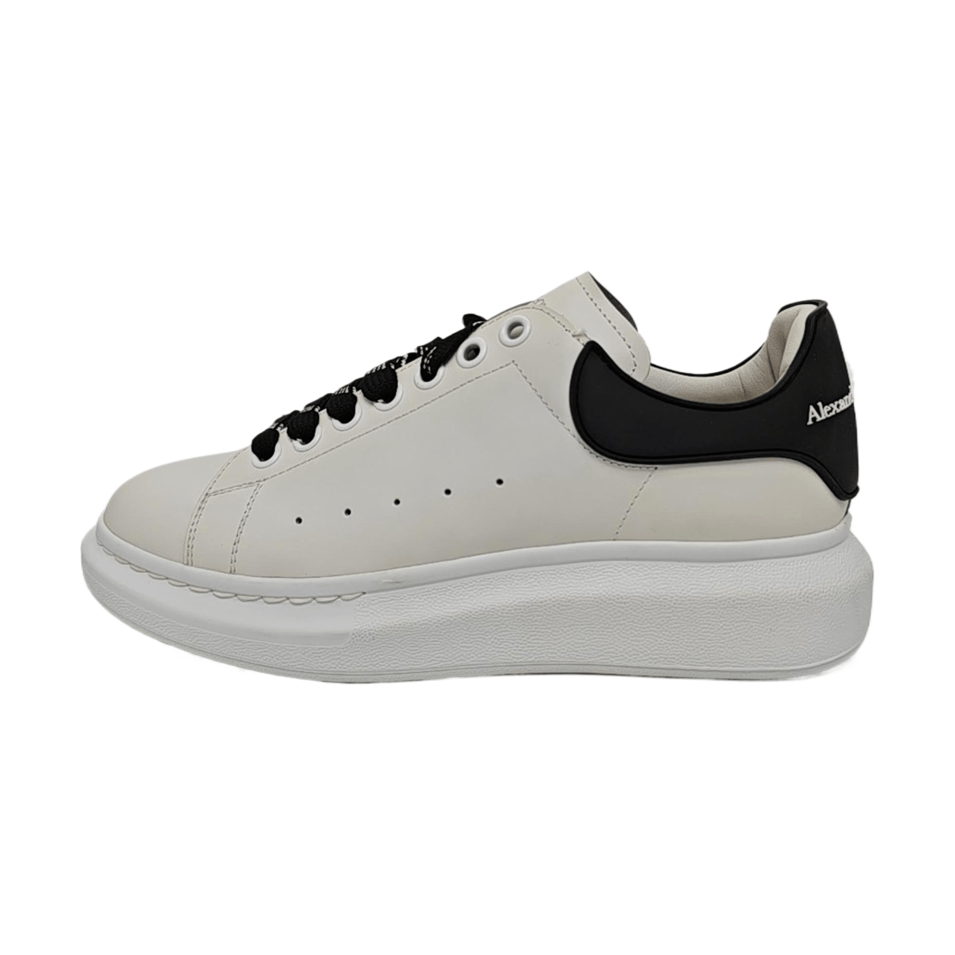 Alexander McQueen Alexander McQueen White Leather Low-Top Sneakers EU 40.5 Size US 7.5 / EU 40-41 - 1 Thumbnail