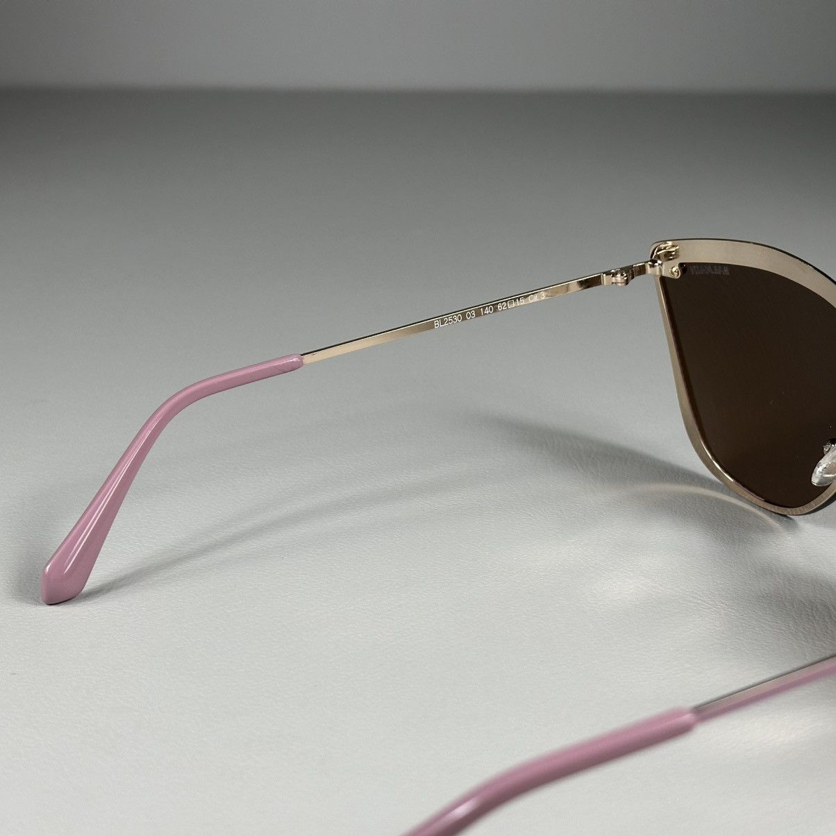 Balmain Balmain BL2530 03 Cat Eye Pink / Gold Frame Sunglasses Size ONE SIZE - 4 Thumbnail