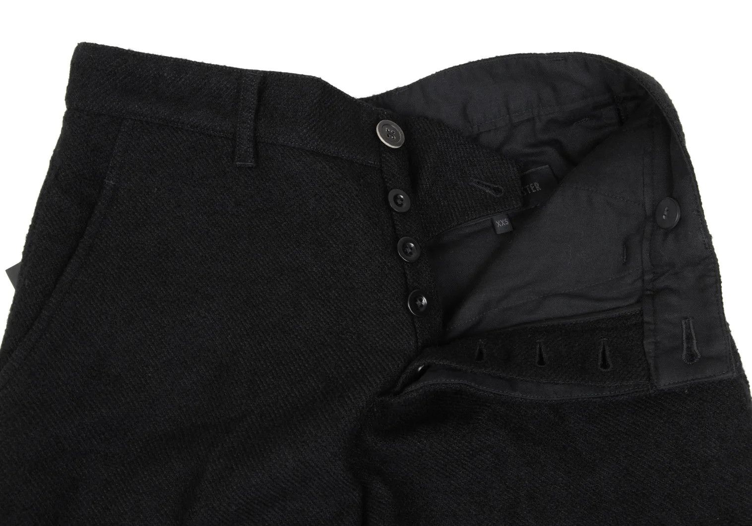 Ann Demeulemeester Wool Blend Button Fly Pants in Black XXS Size US 26 / EU 42 - 6 Thumbnail