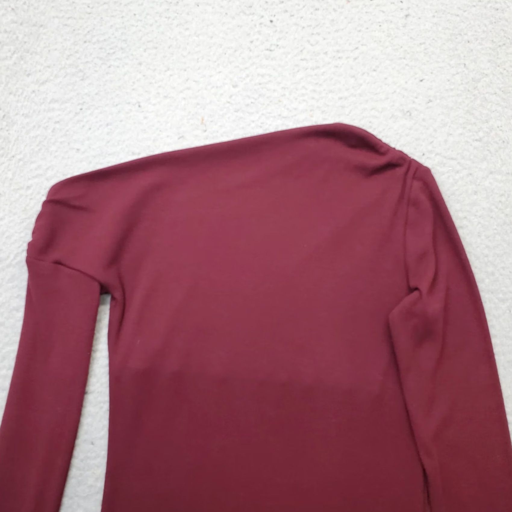 Vintage MNG Shirt Womens Small Red Fitted Stretch Long Sleeve Boat Neck EUC Women Shirt Top Size S / US 4 / IT 40 - 8 Thumbnail