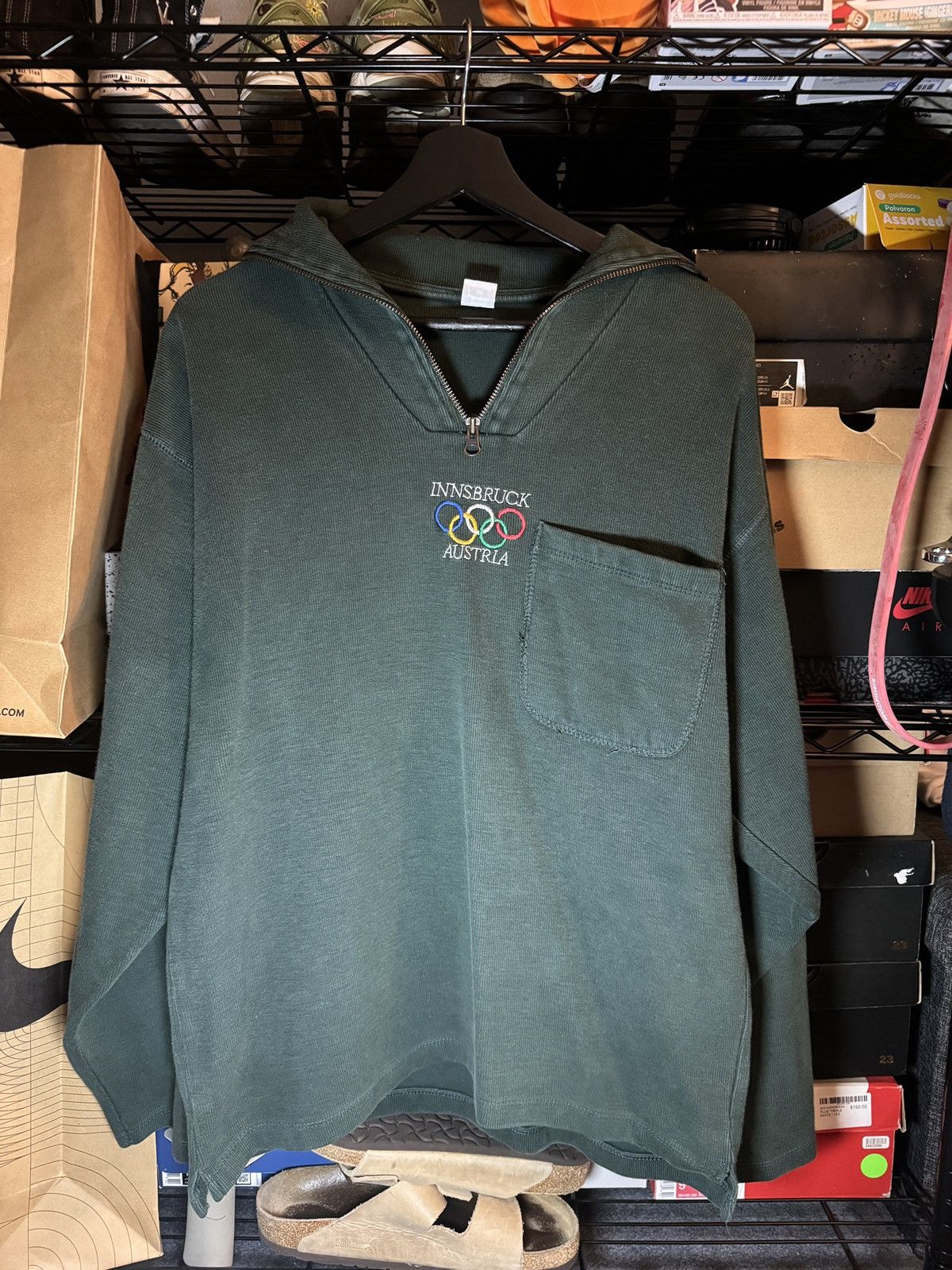 USA Olympics Vintage Olympic Quarter Zip Green Size US M / EU 48-50 / 2 - 1 Thumbnail