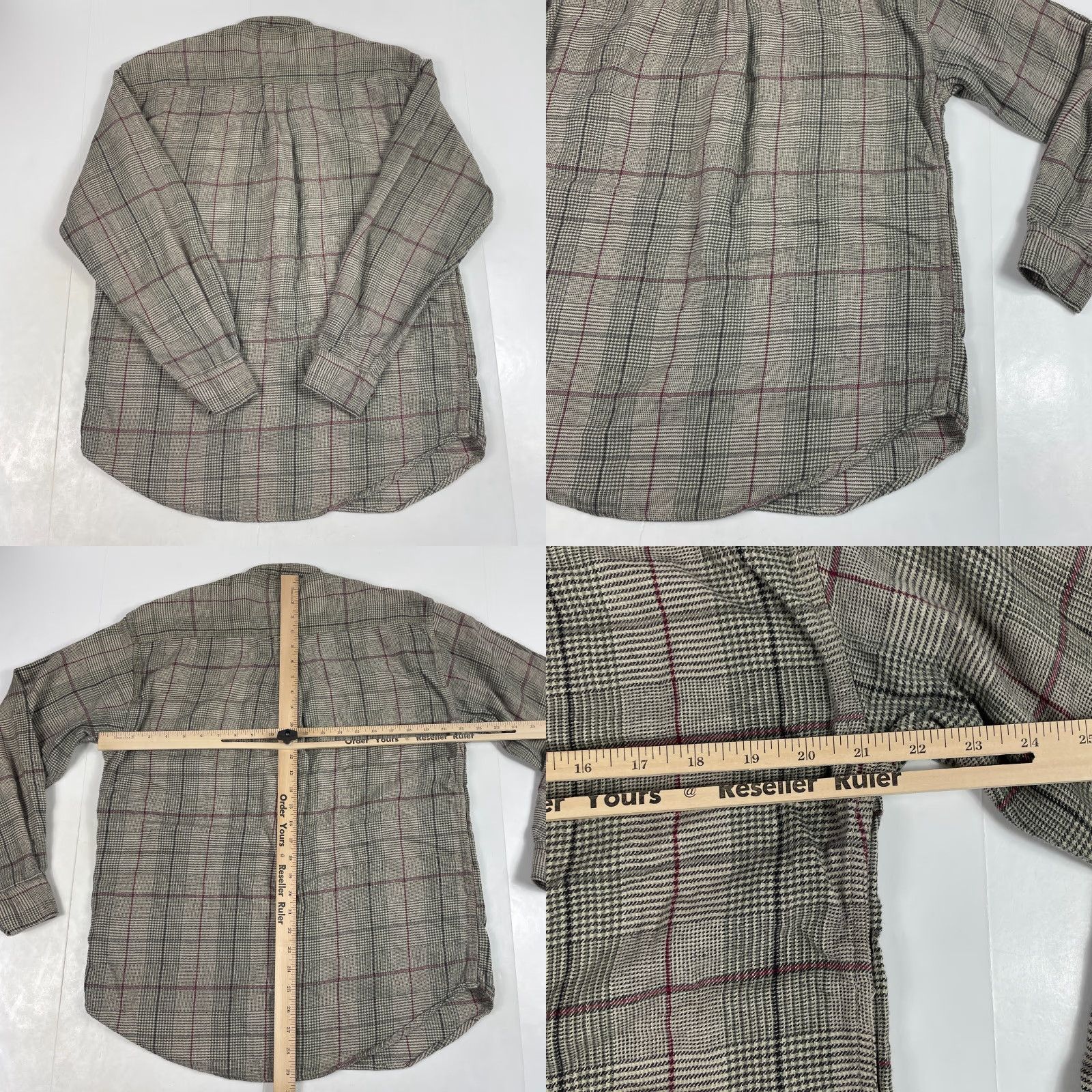 Vintage Bogari Shirt Mens Large Brown Glen Plaid Flannel Long Sleeve Button Up Size US L / EU 52-54 / 3 - 8 Thumbnail