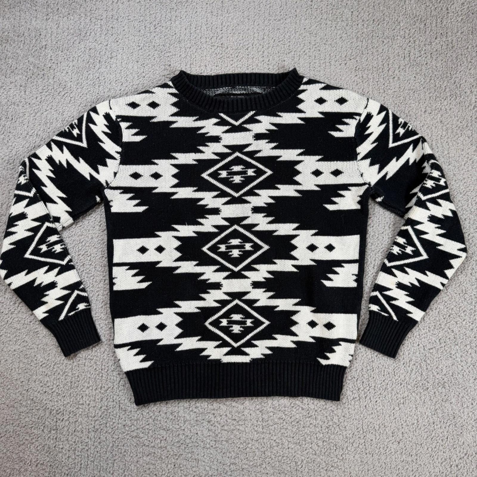 The Narrows The Narrows Mens Southwestern Geometric Intarsia Knit Size US S / EU 44-46 / 1 - 1 Thumbnail