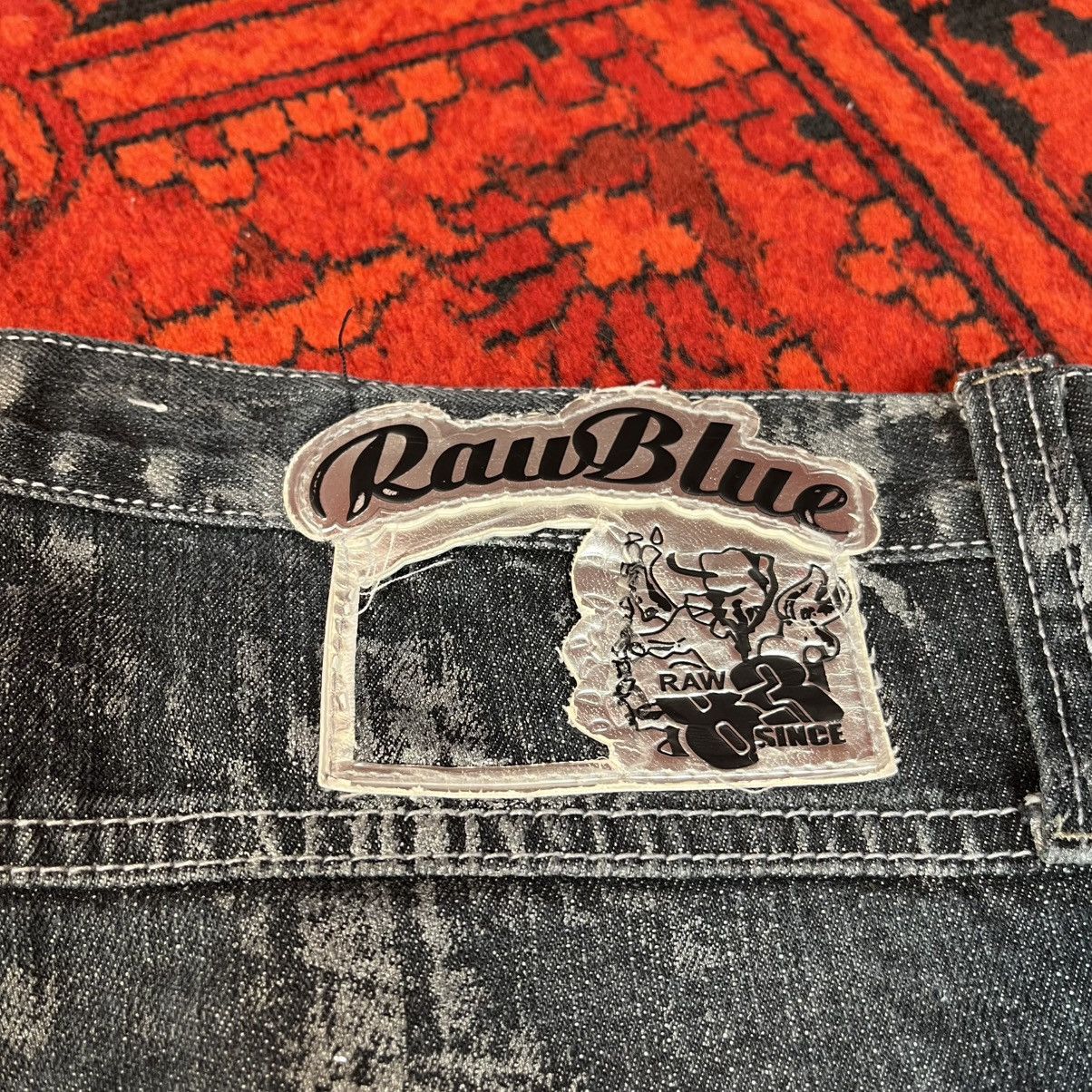Other Wide Straight Rap Street Style Y2K SK8 Raw Blue Shorts Size US 32 / EU 48 - 7 Thumbnail