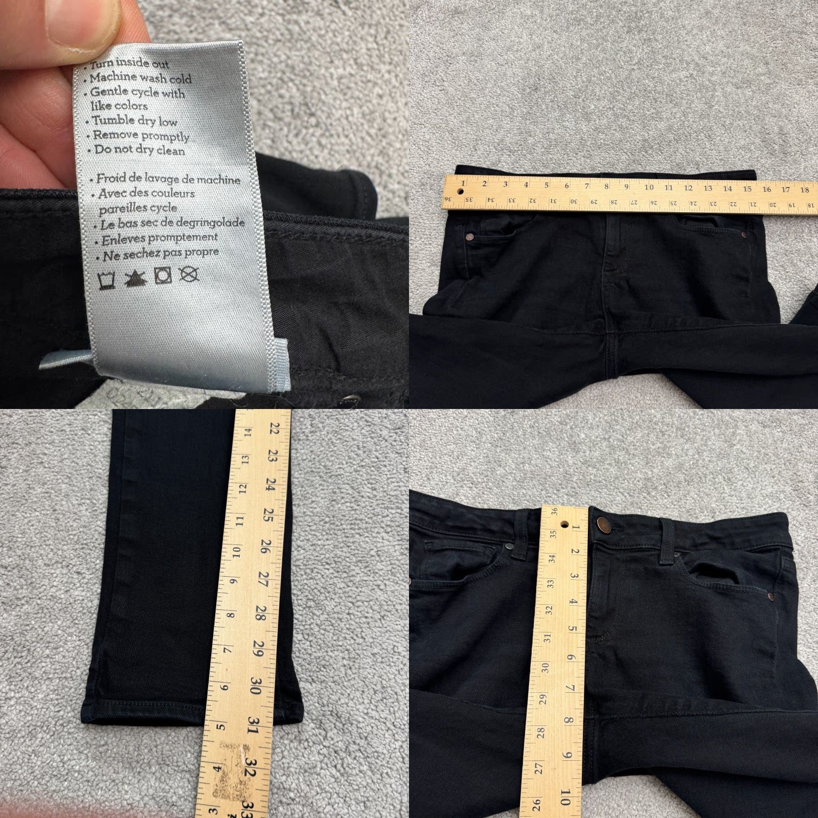 Paige Paige Skyline Skinny Jeans Womens 28 Black Mid Rise Stretch Denim 31x31 City Streetwear Slim Regular Jeans Womens Black Paig e Skyline Size 30" / US 8 / IT 44 - 9 Thumbnail