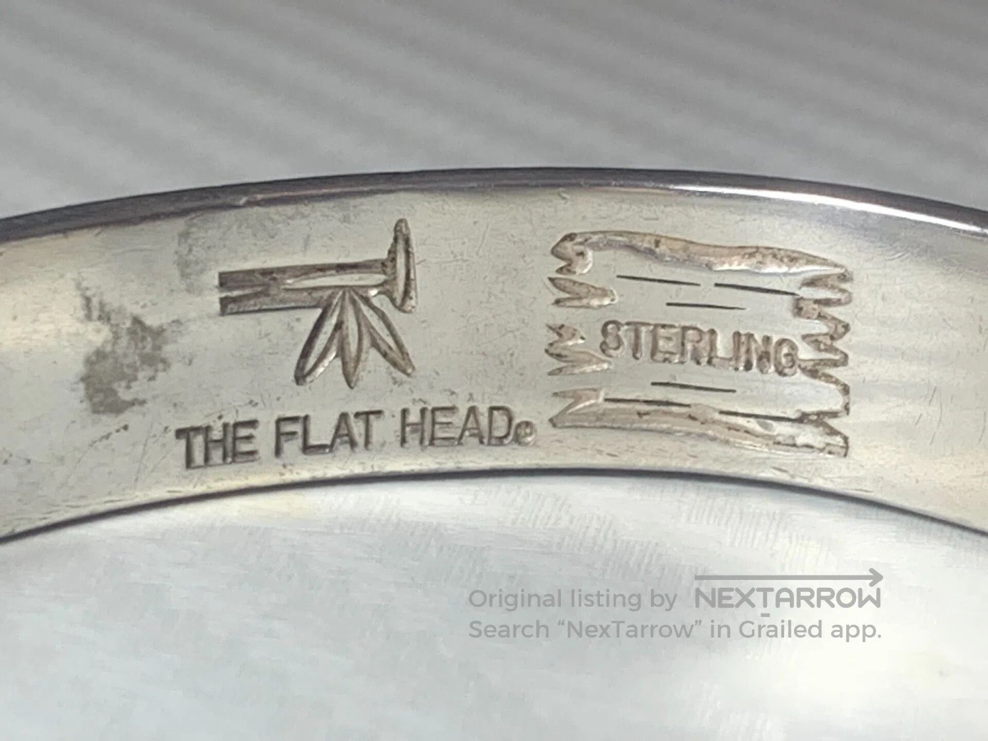 The Flat Head Flat Head Silver Cuff Bracelet. Size ONE SIZE - 5 Thumbnail