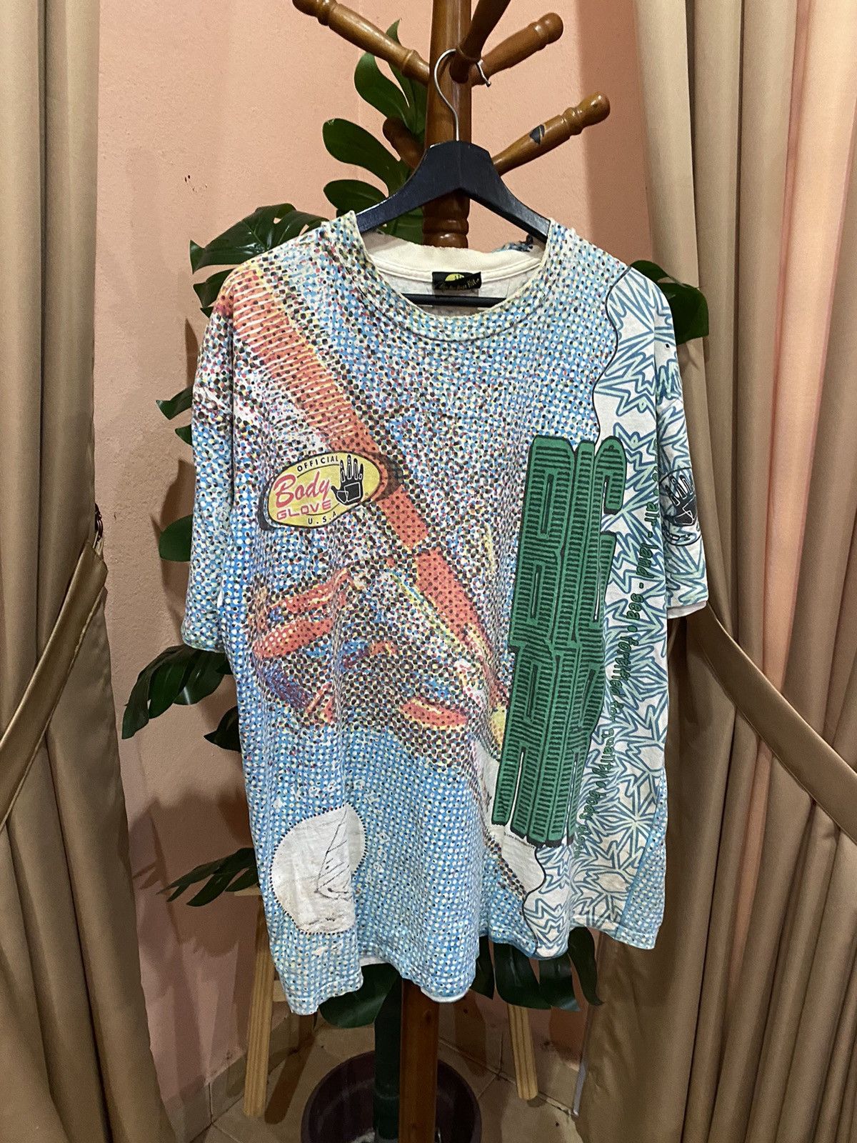Body Glove VINTAGE 90S BODY GLOVE BIG AIR ALL OVER PRINT SHIRT Size US L / EU 52-54 / 3 - 5 Thumbnail