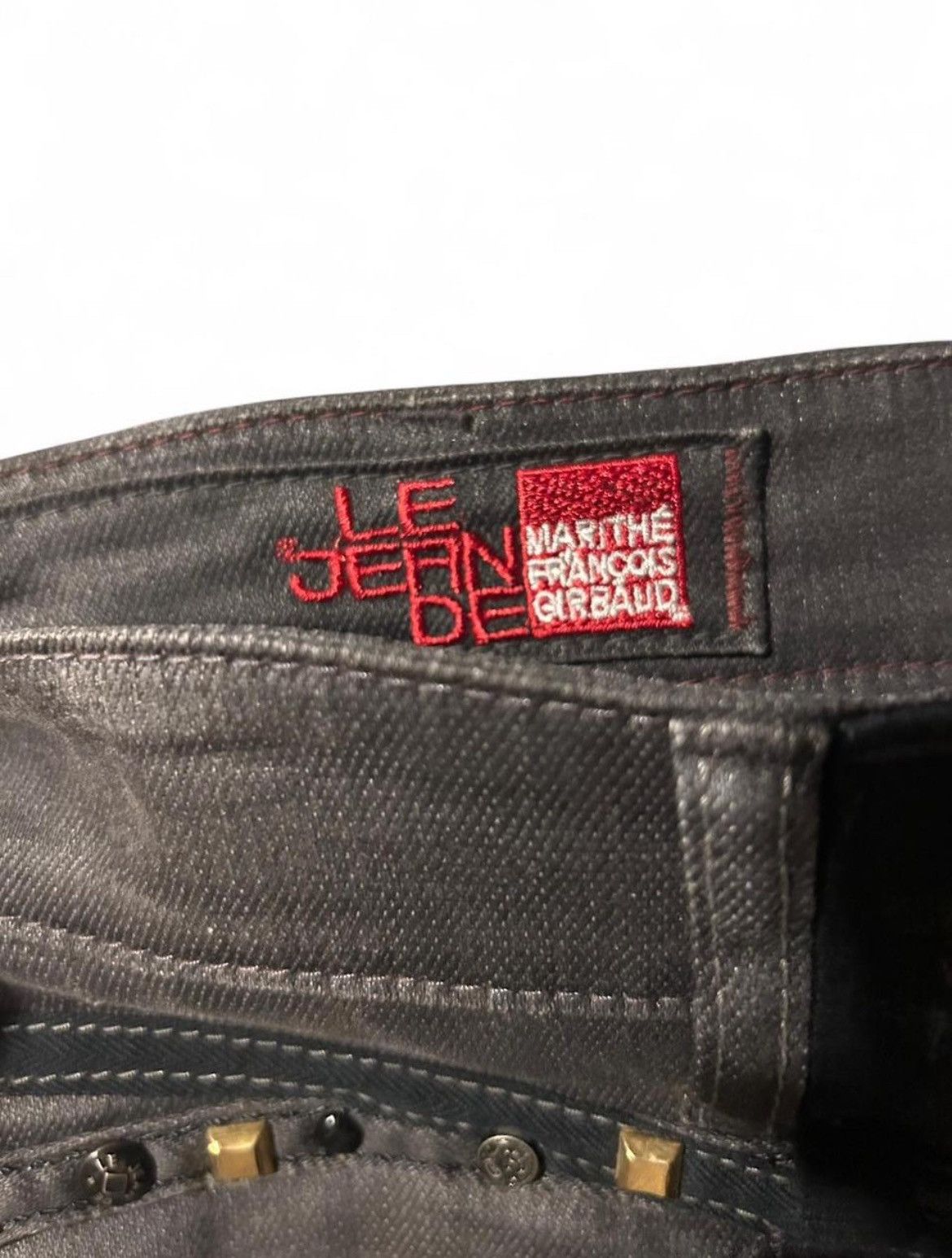 Marithe + Francois Girbaud Waxed Marithe Francois Girbaud Studded Snaker Denim Size US 30 / EU 46 - 4 Thumbnail