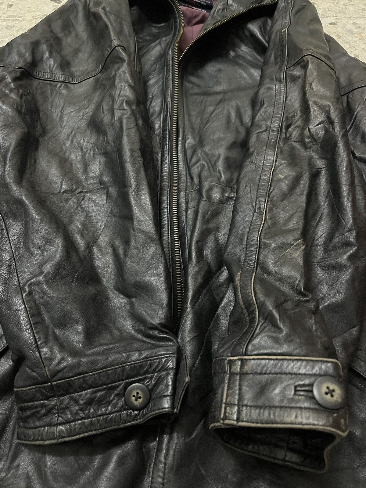 Alexander Julian Vintage 90s Alexander Julian Leather, Riri Swiss Zipper Size US L / EU 52-54 / 3 - 7 Thumbnail