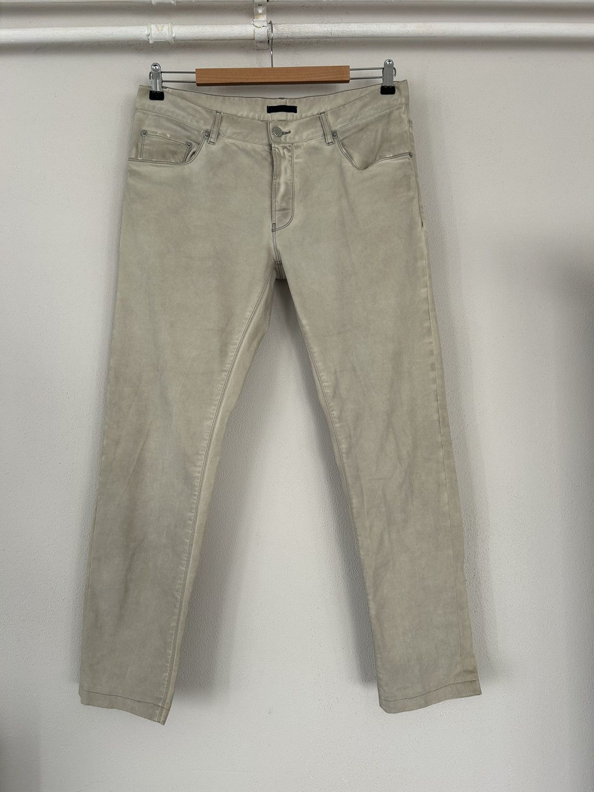 Prada Slim Fit Beige Washed Jeans Size US 34 / EU 50 - 1 Thumbnail