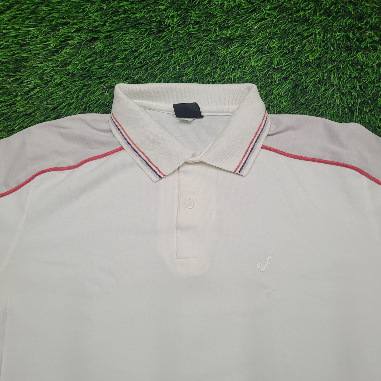 Jantzen VTG 80s Jantzen USA Made Polo Shirt M Colorblock Stripe Knit Size US M / EU 48-50 / 2 - 2 Thumbnail