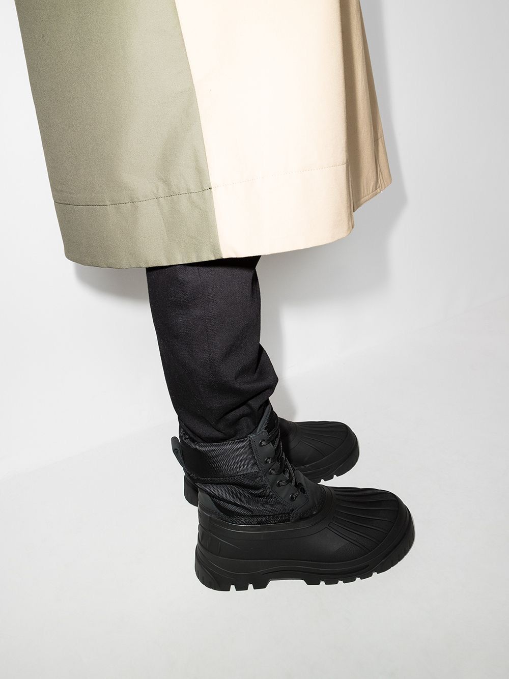 image of Axel Arigato New Cryo Lace-Up Canvas And Rubber Boots Black, Men's (Size 8)