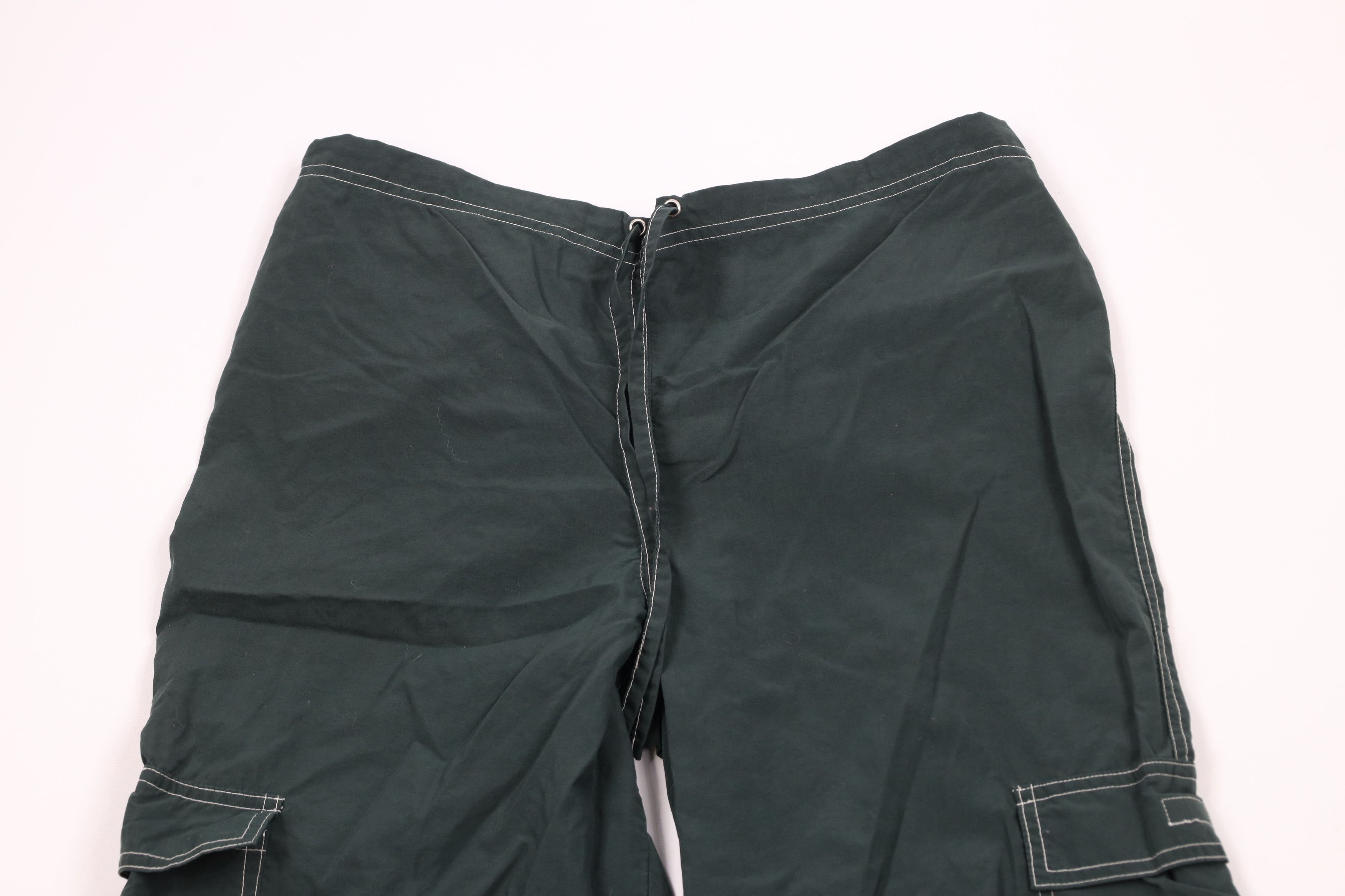 Vintage Vintage 90s Y2K Streetwear Cargo Windbreaker Pants Green Size US 32 / EU 48 - 2 Thumbnail
