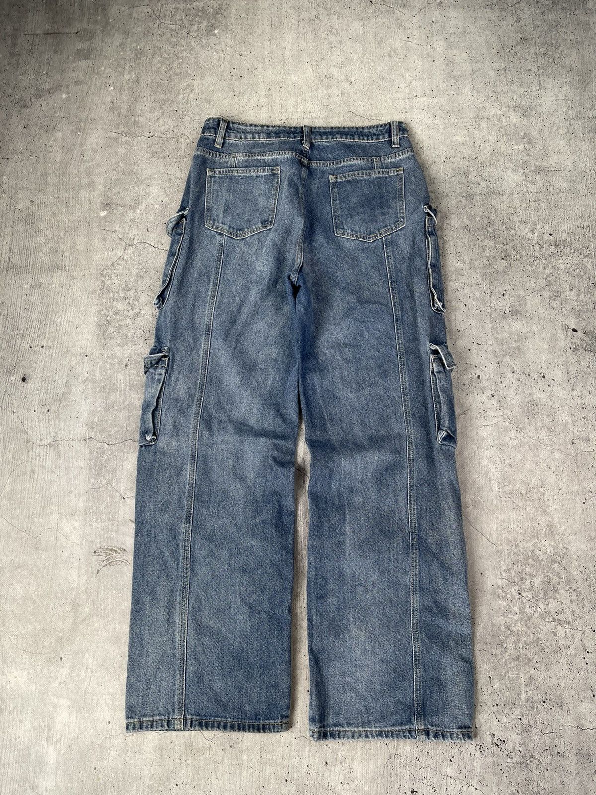 Japanese Brand Baggy Multi-pocket Cargo Jeans Pants Size US 34 / EU 50 - 8 Thumbnail
