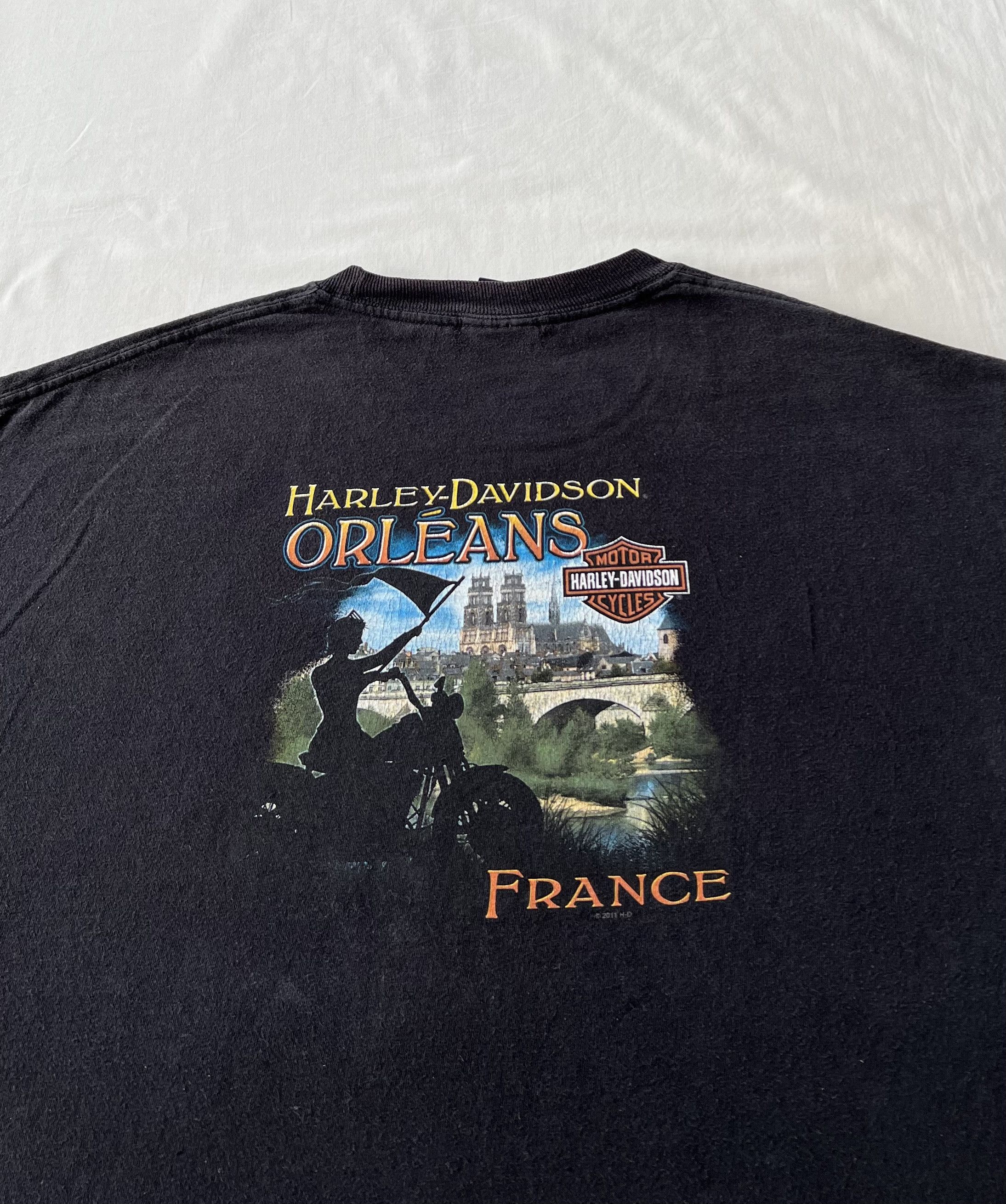 Harley Davidson Vintage 2011 Harley Davidson Sexy Girl Flame Fire T-shirt Size US XL / EU 56 / 4 - 12 Thumbnail