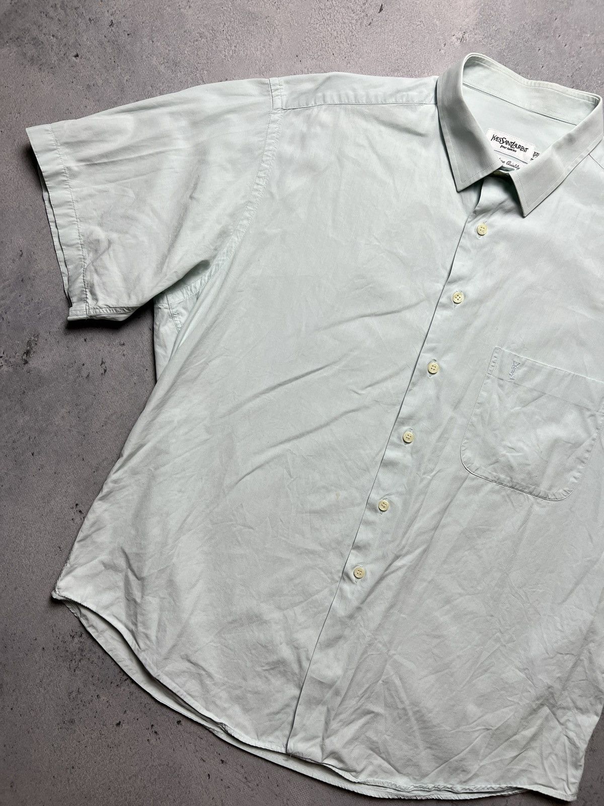 Yves Saint Laurent Lux YSL Shirt Cotton Yves Saint Laurent Summer Shirtsleeve Size US XXL / EU 58 / 5 - 3 Thumbnail