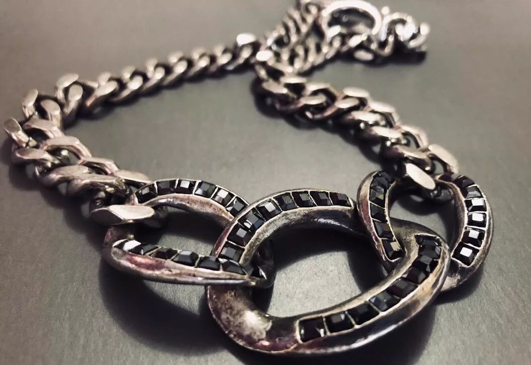 Jean Paul Gaultier Jean Paul Gaultier Black crystal horseshoe craft necklace Size ONE SIZE - 1 Thumbnail