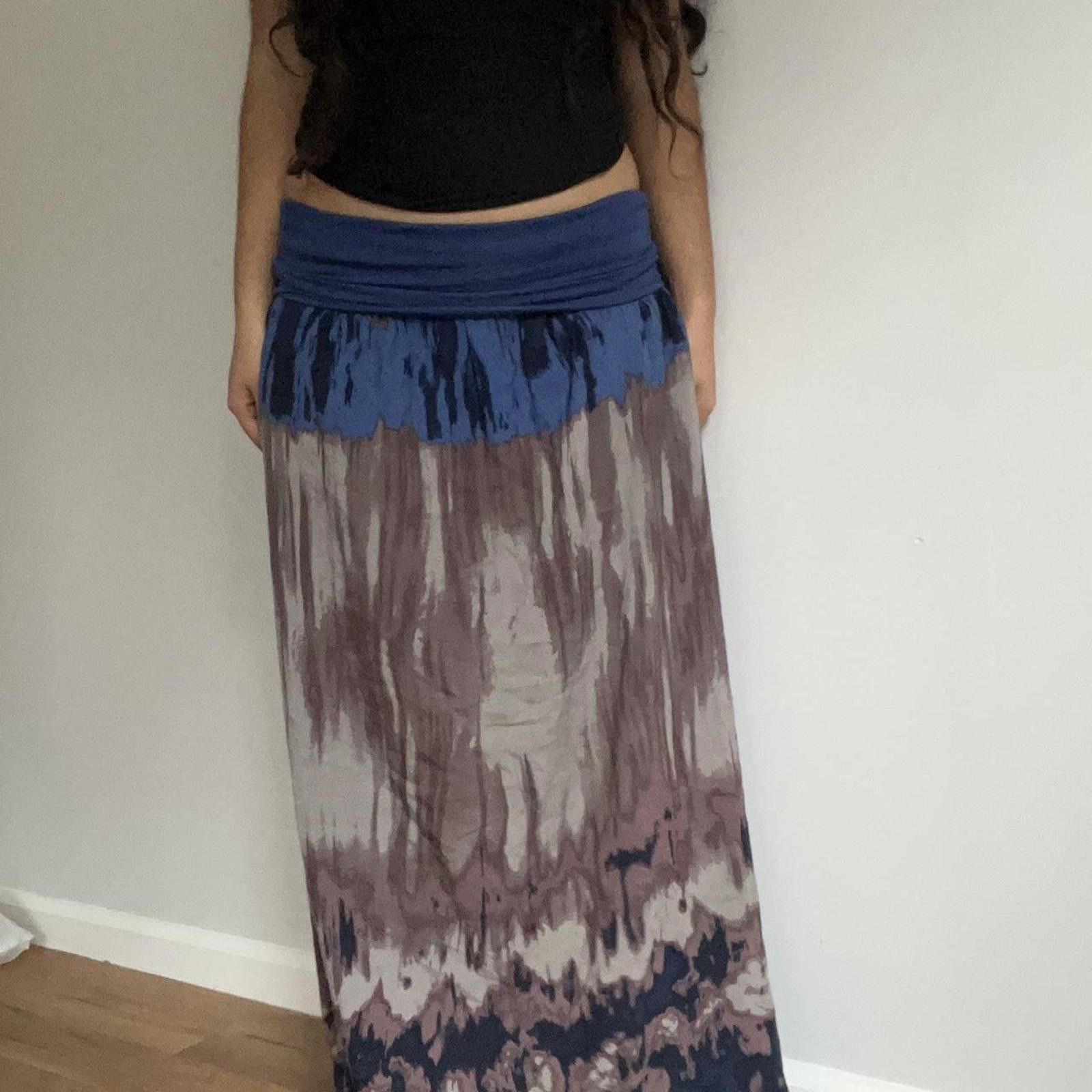 Other Blue and brown maxi skirt #maxiskirt Size 32" / US 10 / IT 46 - 1 Thumbnail