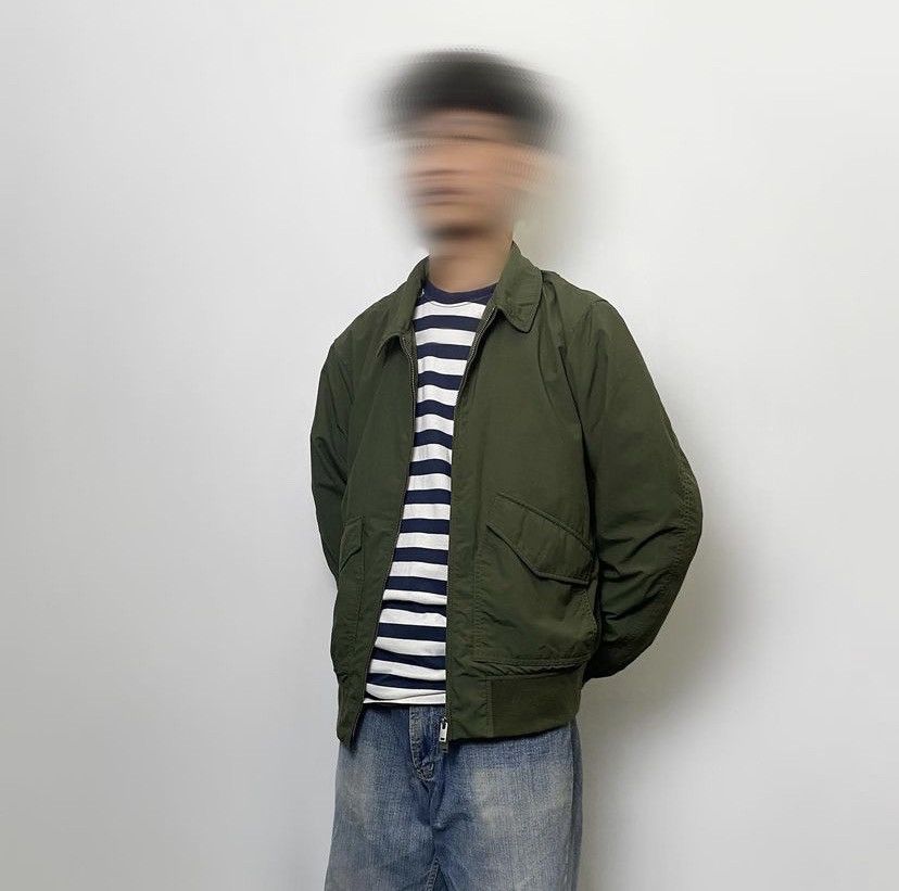 image of Uniqlo Bomber Jacket Military Army in Green, Men's (Size Large)