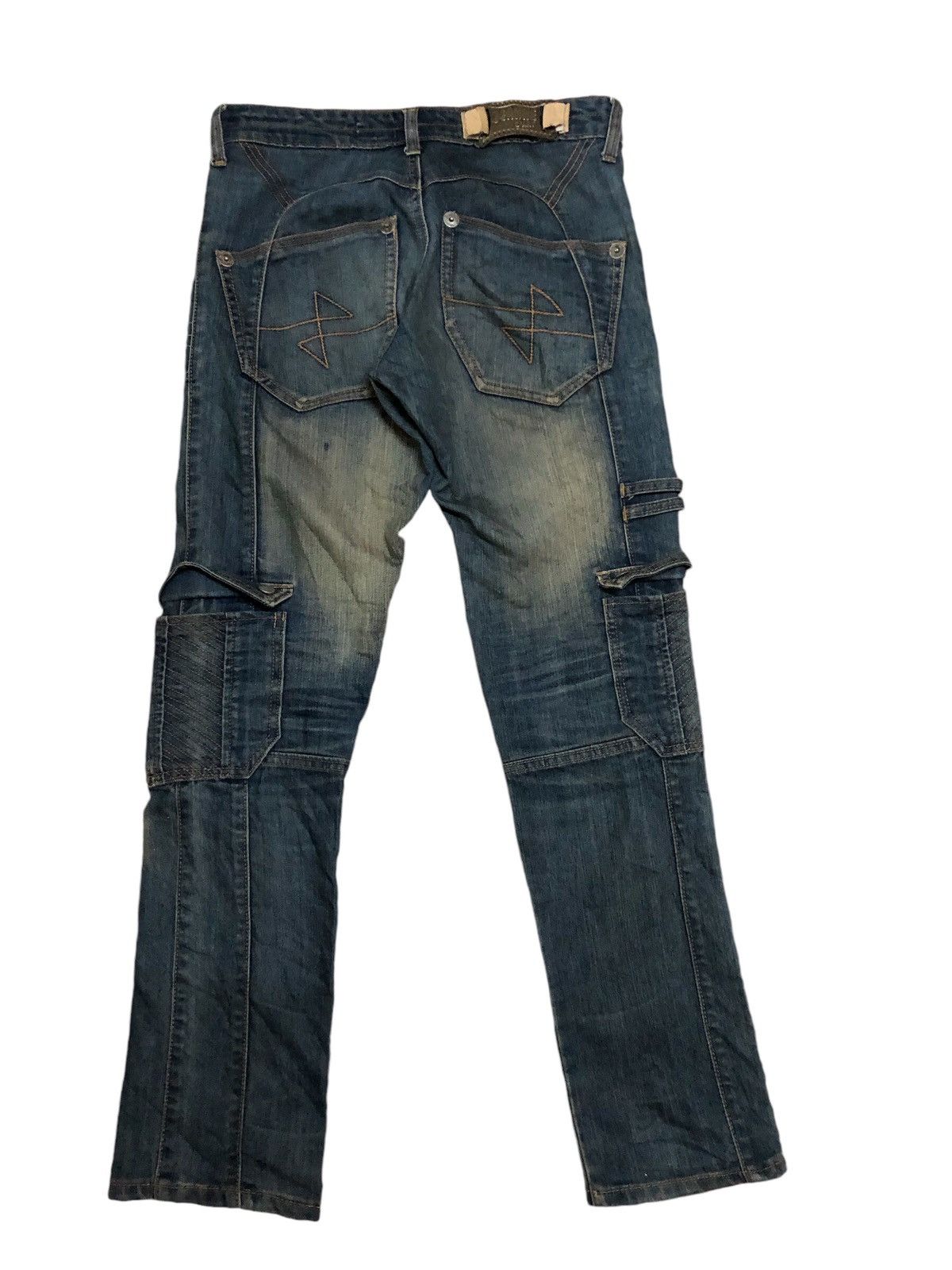 If Six Was Nine × Japanese Brand × Le Grande Bleu (L.G.B.) Jeans De Art Cargo Denim Bush Pants Size US 31 - 2 Thumbnail