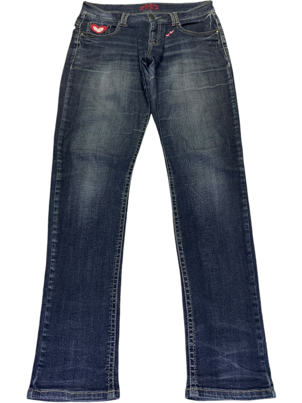 Japanese Brand Vintage Japanese Brand Faded Wash Embellished Jeans Size 31" - 1 Thumbnail