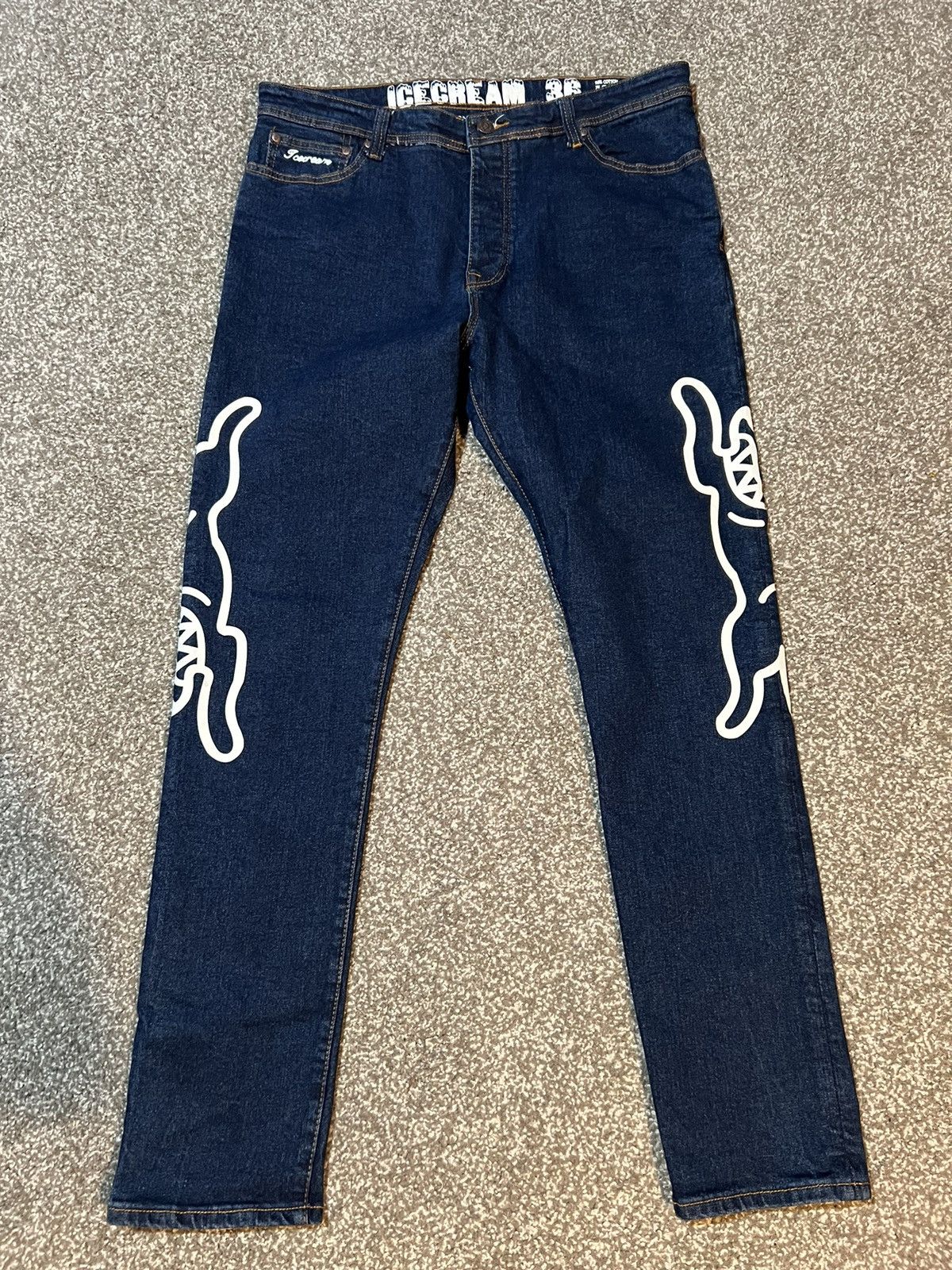 image of Billionaire Boys Club x Icecream Ice Cream Anton Jeans in Blue, Men's (Size 36)