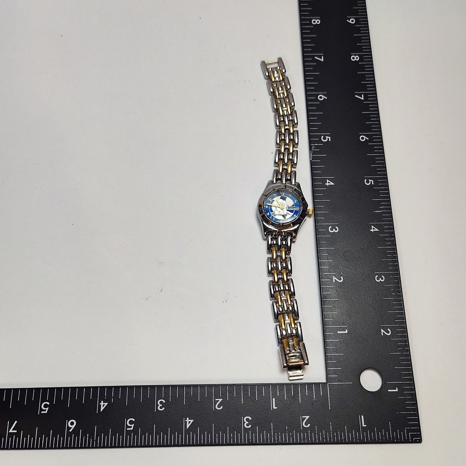 Disney Disney Mickey Mouse Seiko Day Date Two Tone Blue Dial Watch Size ONE SIZE - 6 Thumbnail