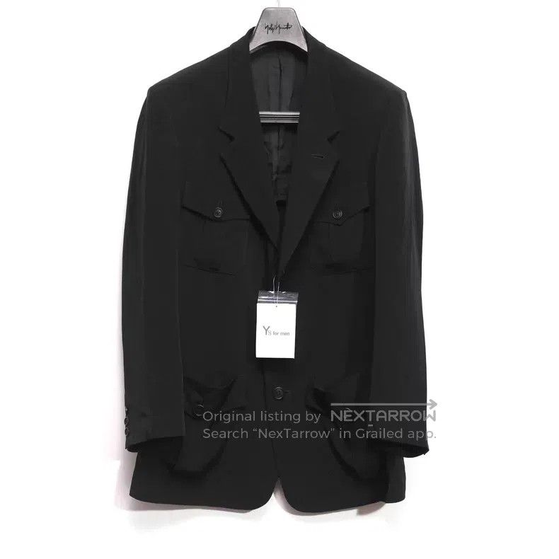 Yohji Yamamoto Yohji Yamamoto size 2 Triacetic acid four-bag blazer Size 36R - 1 Thumbnail