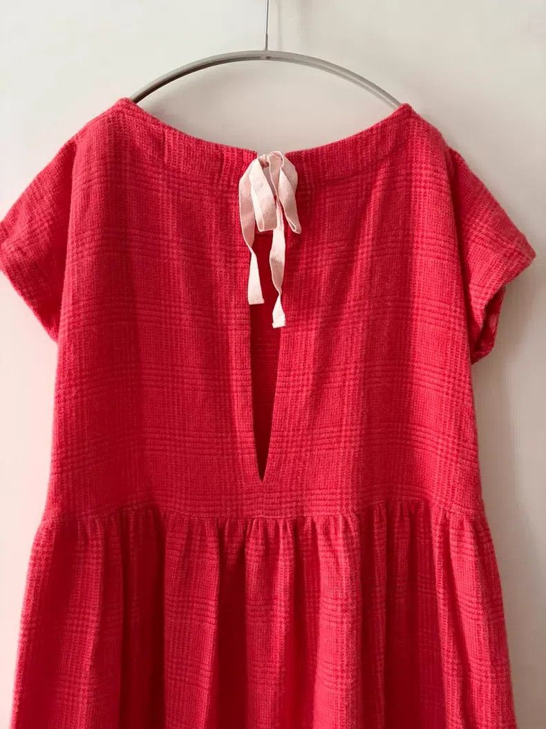 Comme des Garcons Comme Des Garcons Pink Velvet Short Sleeve Dress Size S / US 4 / IT 40 - 5 Thumbnail