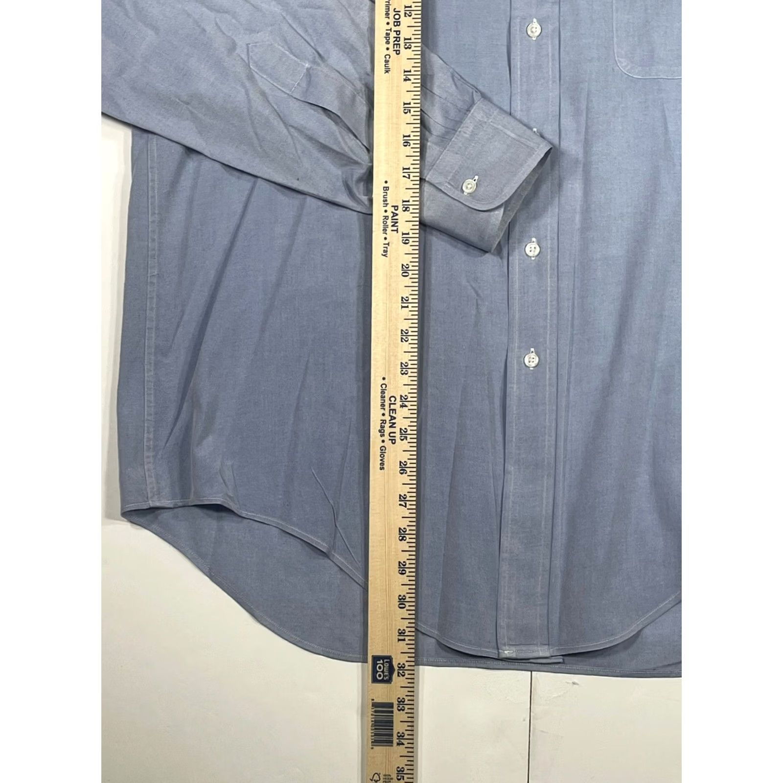 Vintage Huntington Pin Point Oxford Blue ButtonUp Long Sleeves DressShirt Mens 16 1/2-35 Shirt Men 16.5 Blue Size US XL / EU 56 / 4 - 4 Thumbnail