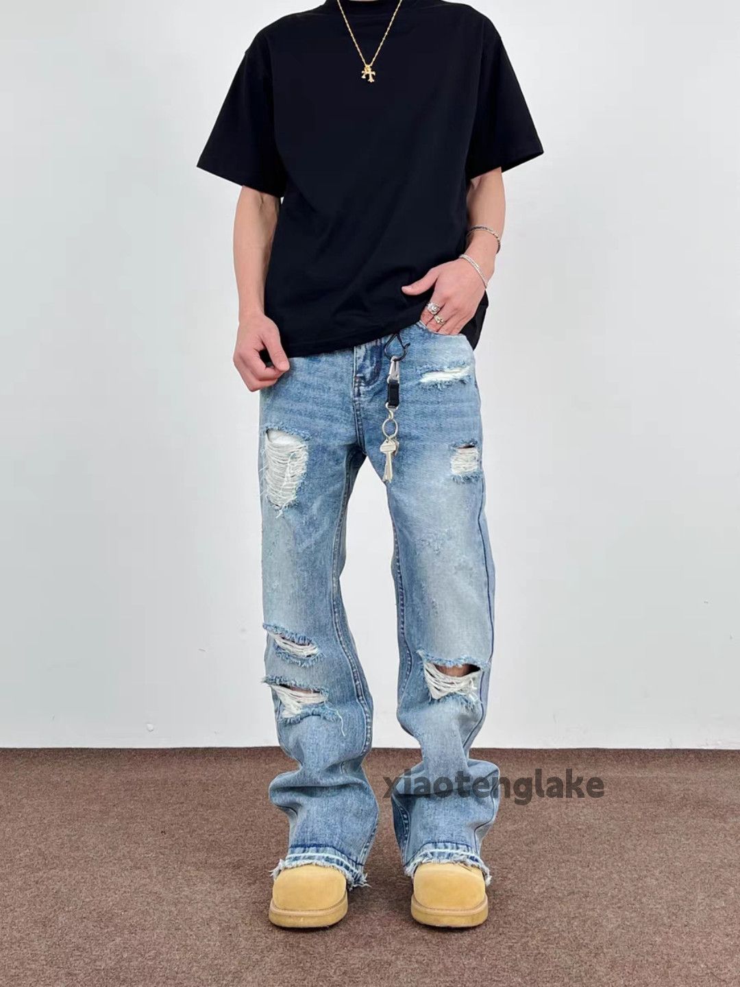 Jean × Vintage Washed faded utility ripped damaged ripped grunge jeans Size US 30 / EU 46 - 6 Thumbnail