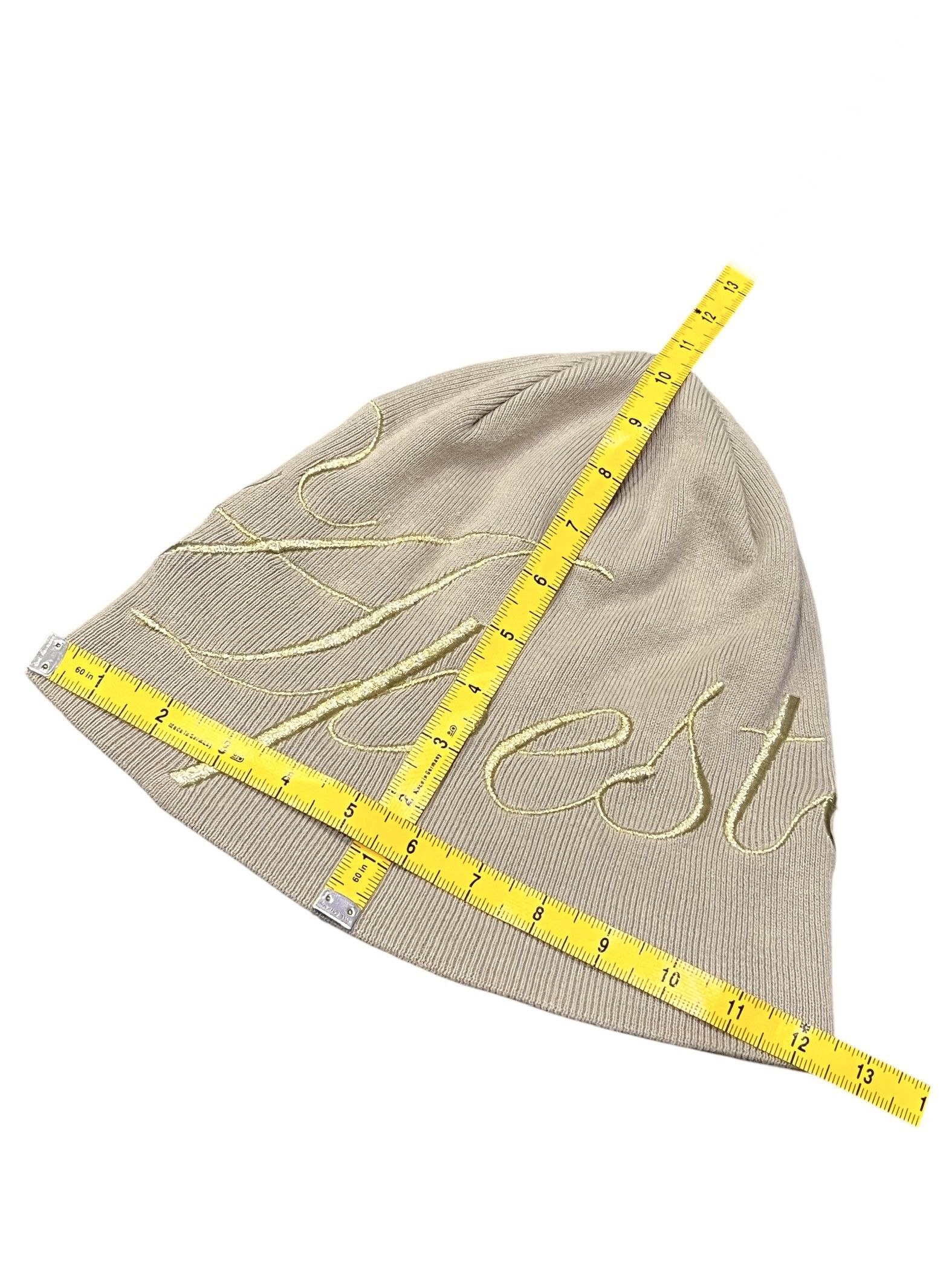 Designer APESTEIN Big Gold Embroidery Spell-out Large Beanie Size ONE SIZE - 6 Thumbnail