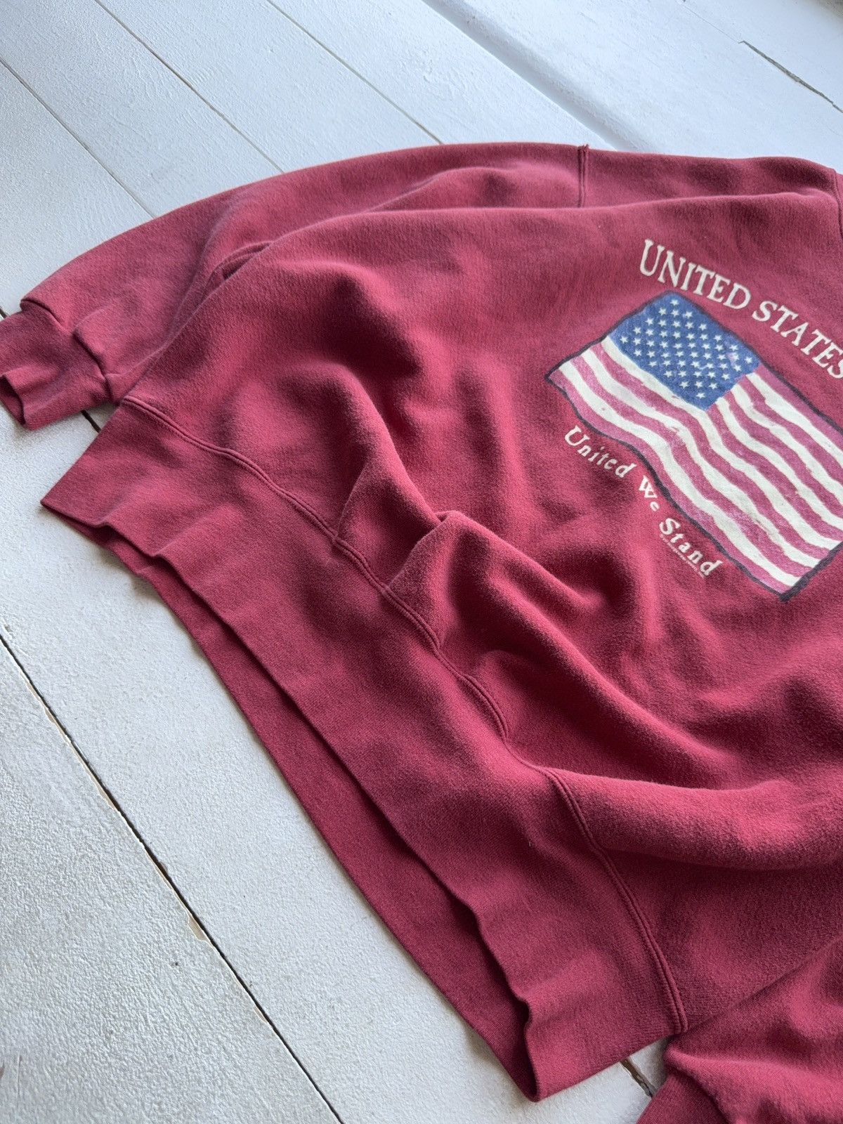 Vintage Vintage 90s USA 🇺🇸 United We Stand Patriot Sweatshirt Size US L / EU 52-54 / 3 - 4 Thumbnail