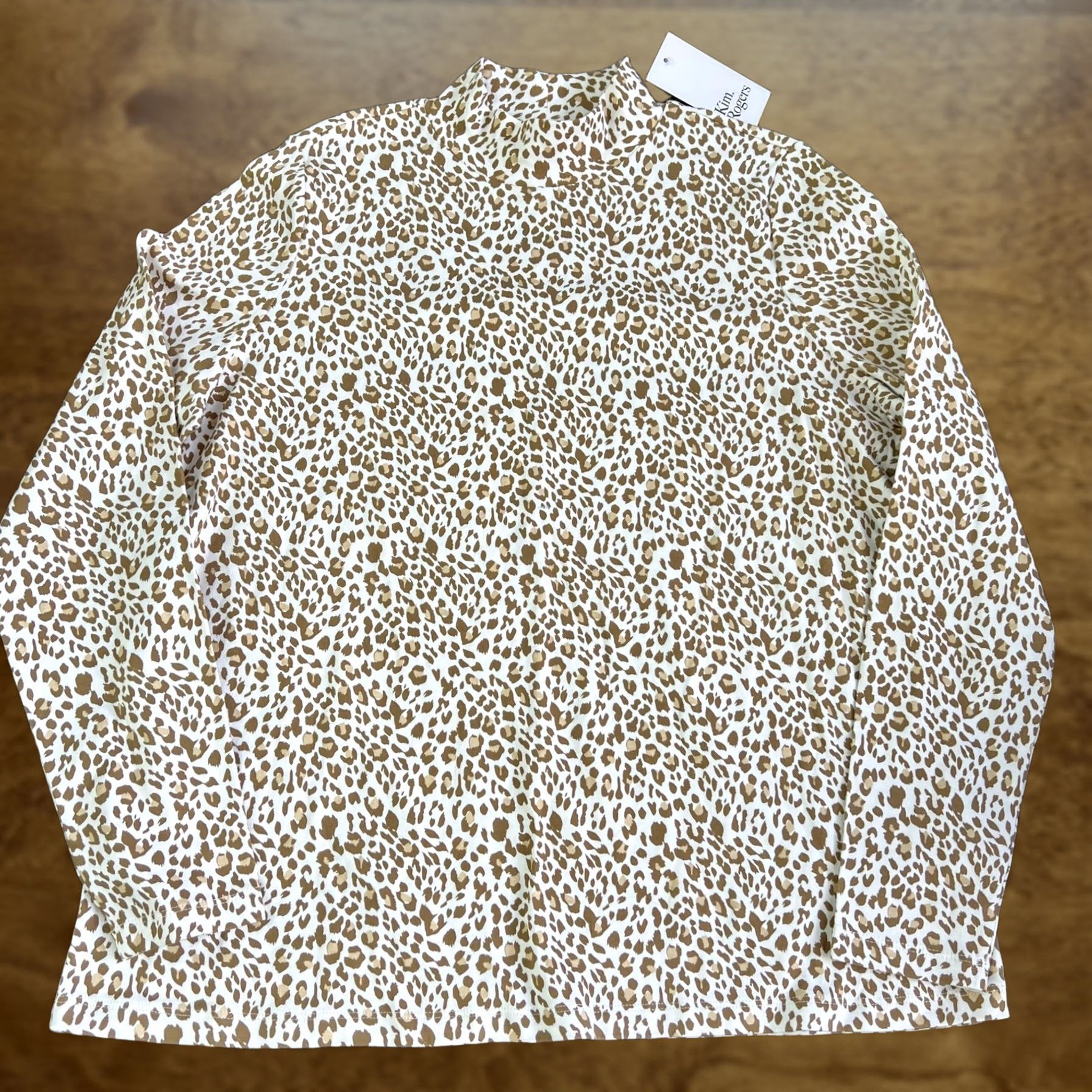 Vintage Kim Rogers Shirt Womens XL Brown Leopard Print Long Sleeve Crew Neck Top Size XL / US 12-14 / IT 48-50 - 1 Thumbnail