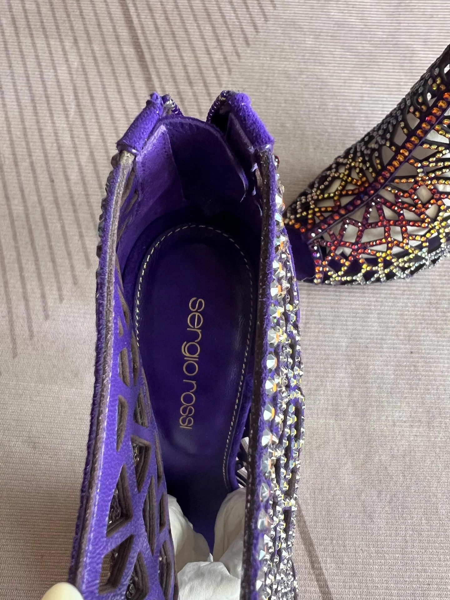 Sergio Rossi Sergio Rossi Pave Crystal Heels 35.5 With Box Size US 4.5 / IT 34.5 - 6 Thumbnail